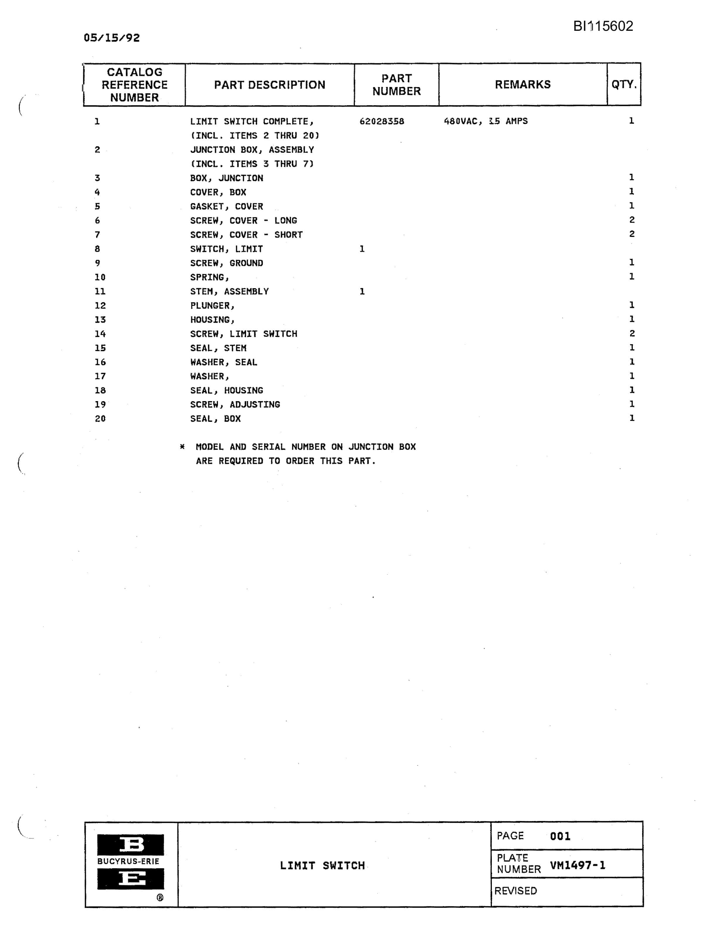Bucyrus 49RII Rotary Blast Hole Drill Technical Manual BI115602-2