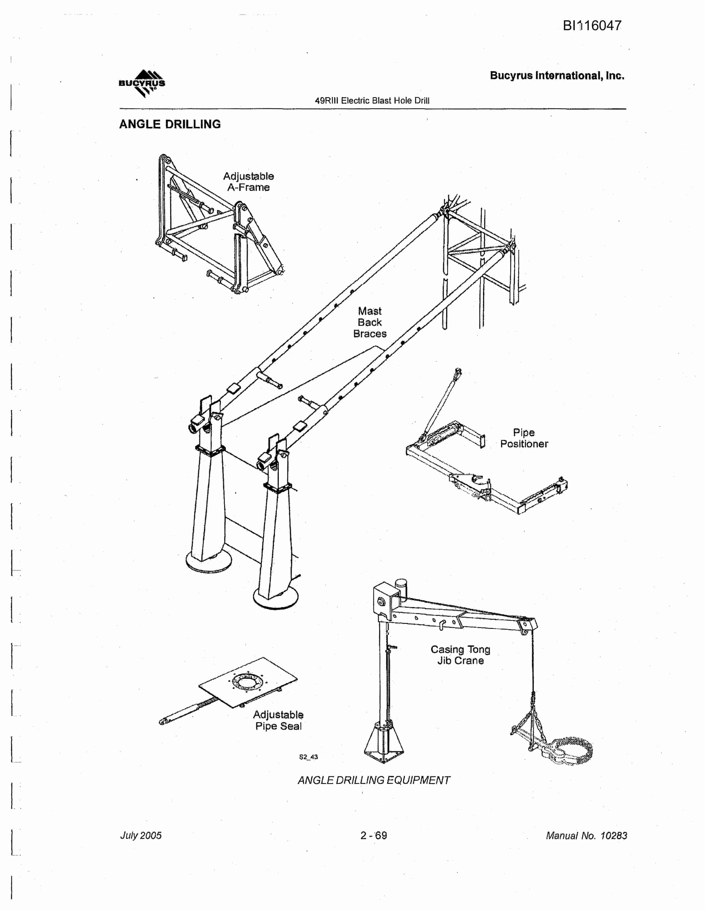 Bucyrus 49RIII Blast Hole Drill Technical Manual BI116047-2
