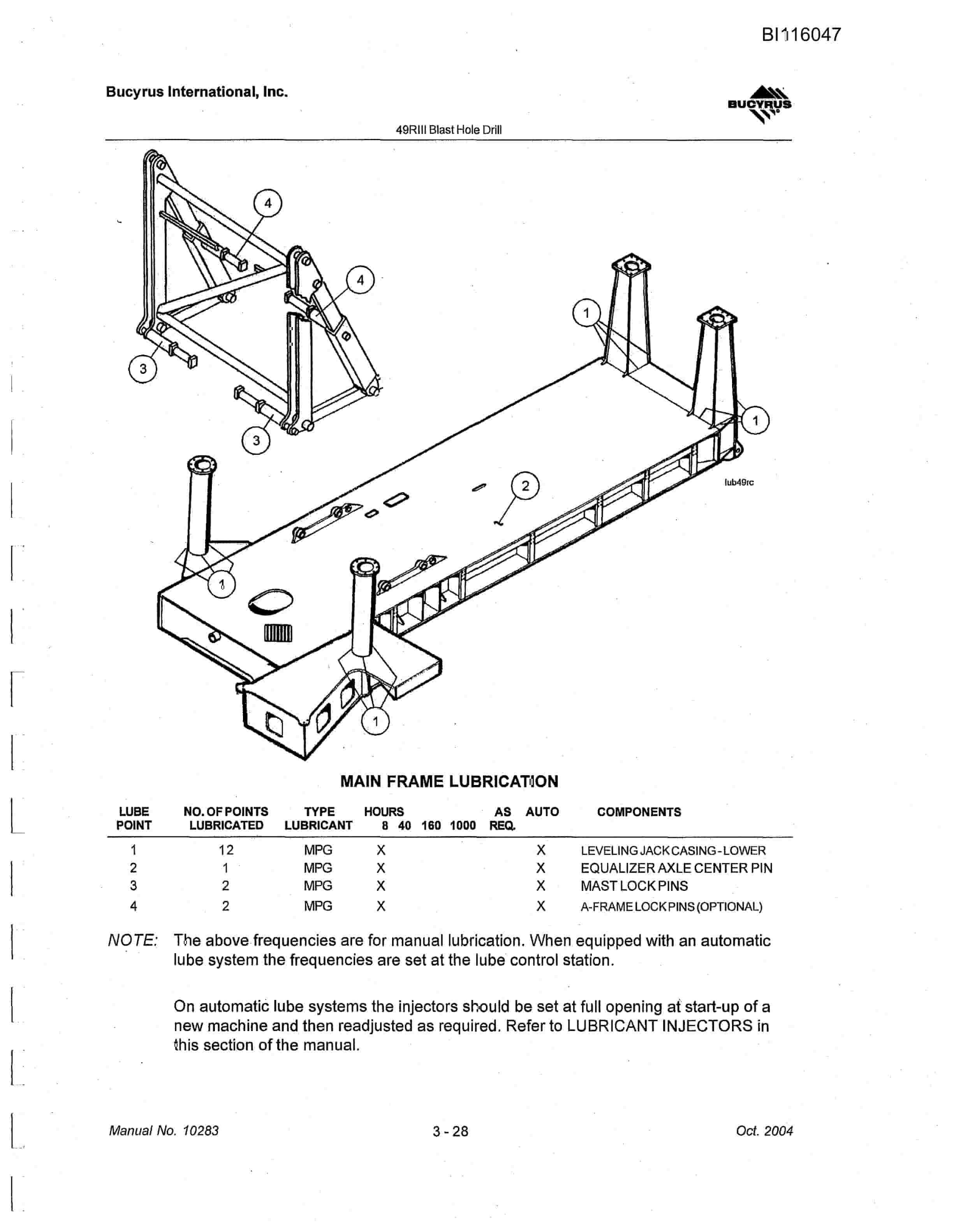 Bucyrus 49RIII Blast Hole Drill Technical Manual BI116047-4