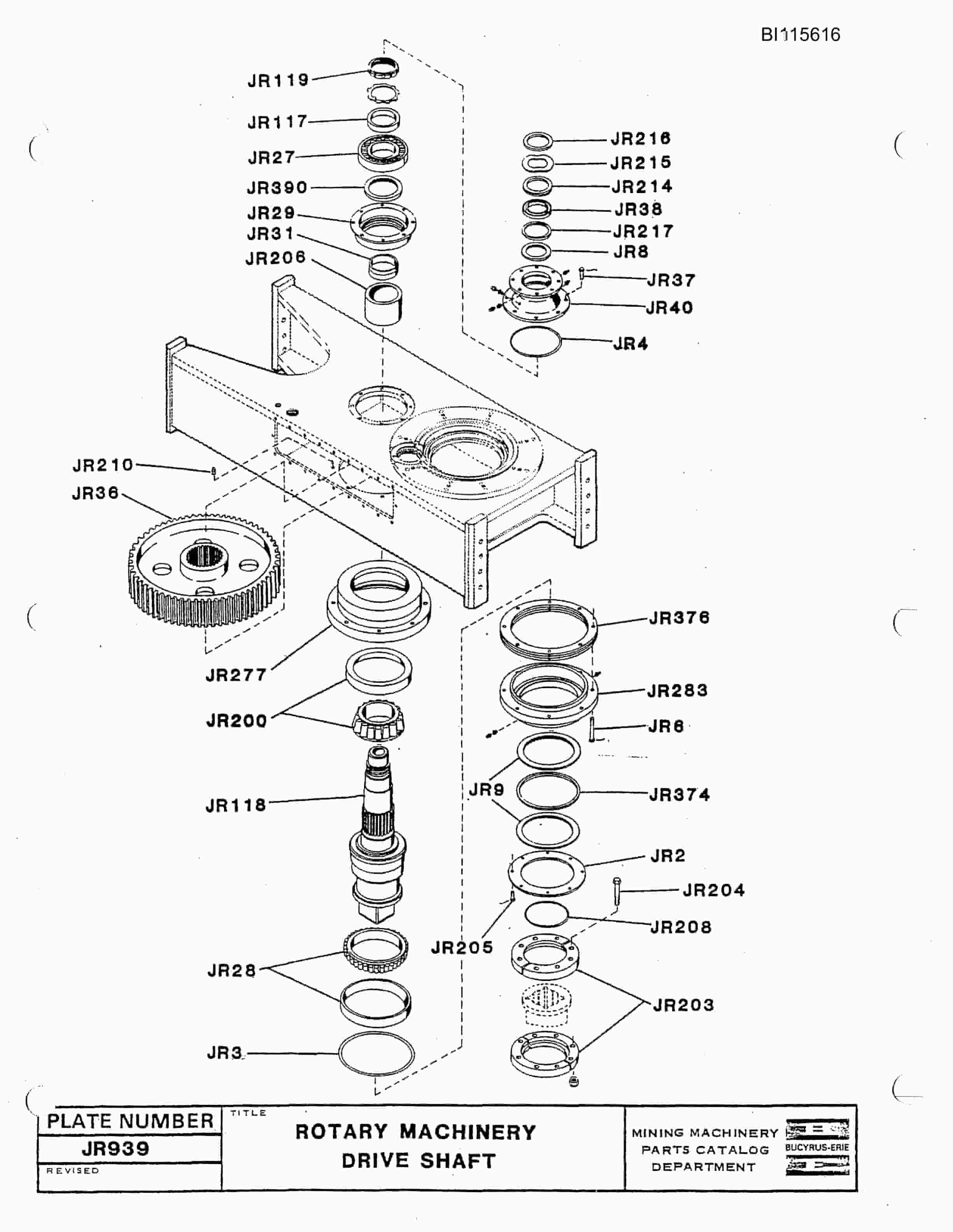 Bucyrus 49RIII Rotary Blast Hole Drill Technical Manual BI115616-3