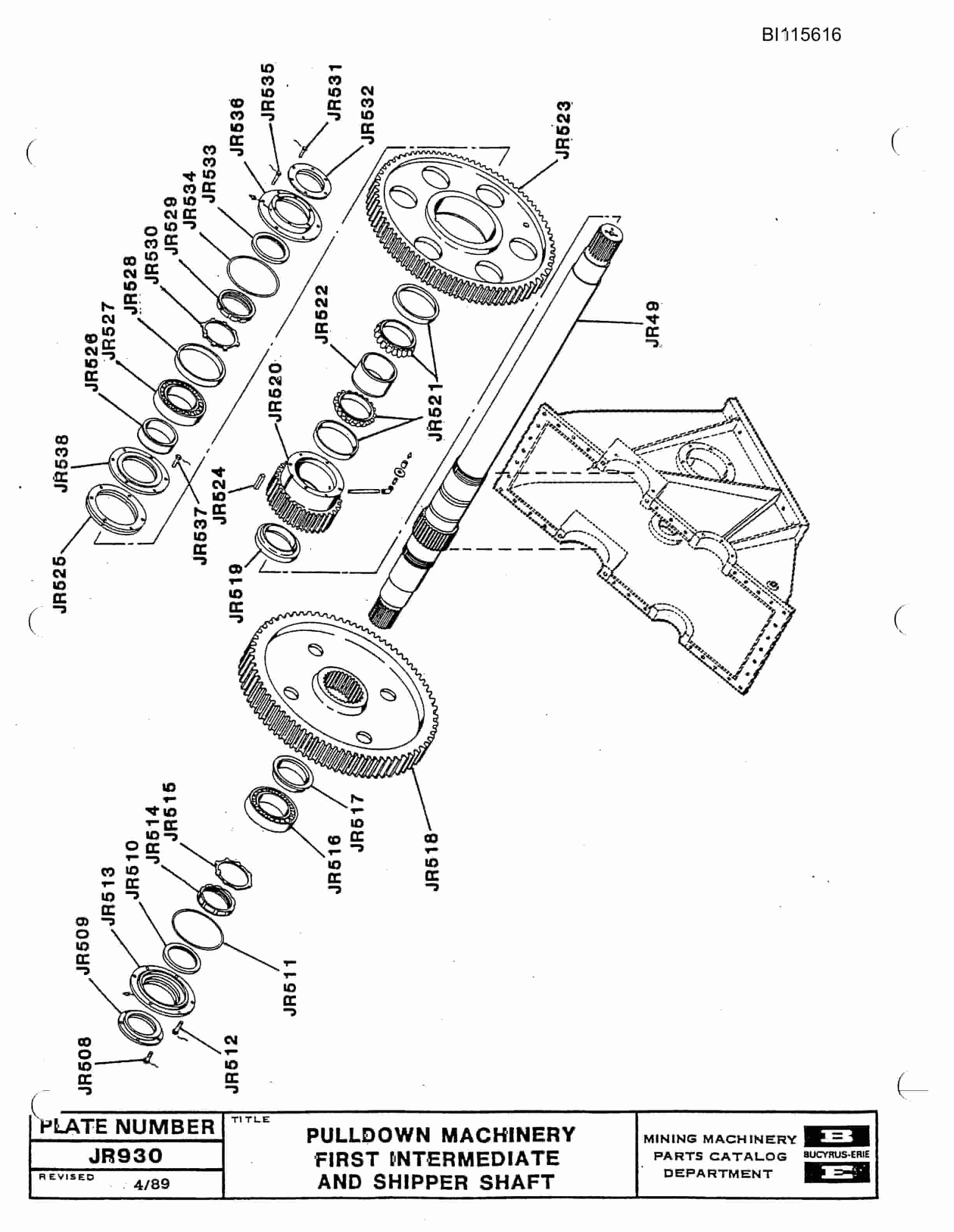 Bucyrus 49RIII Rotary Blast Hole Drill Technical Manual BI115616-4