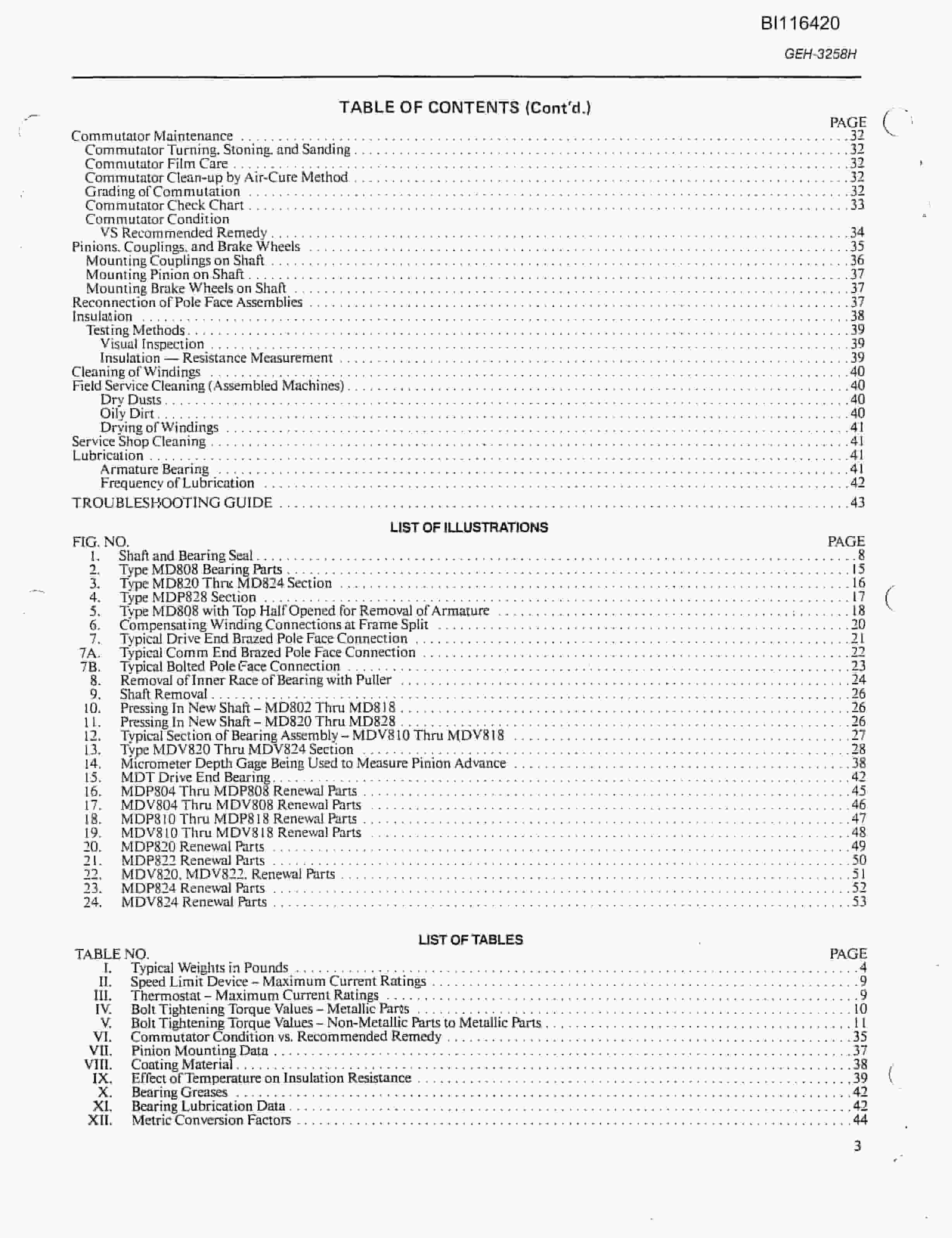 Bucyrus 4D3, 4D7, 4D10, 4D15 D-Series Direct Drive Power Winches Parts Catalog BI116420-3