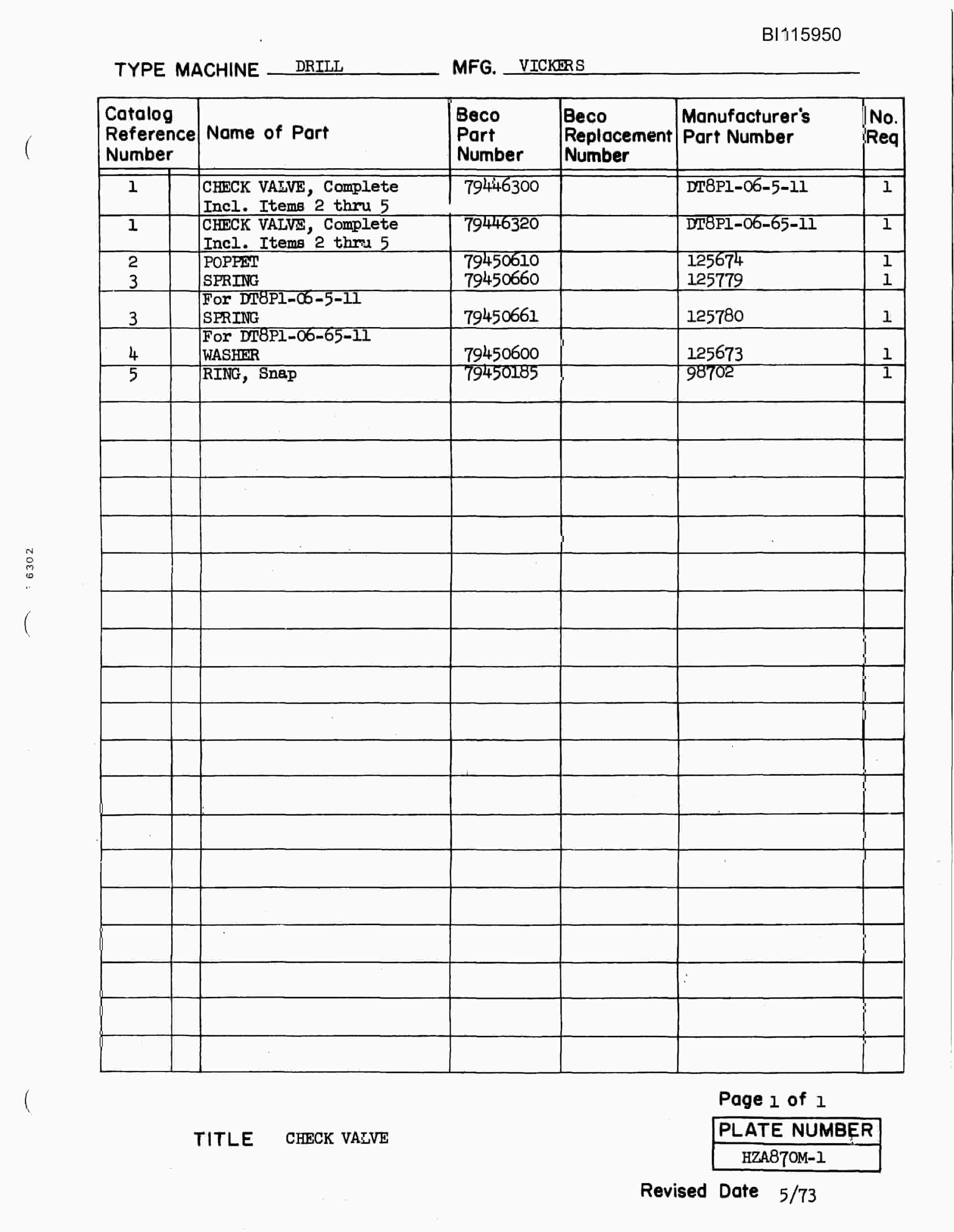 Bucyrus 50-R Drill Technical Manual BI115950-3