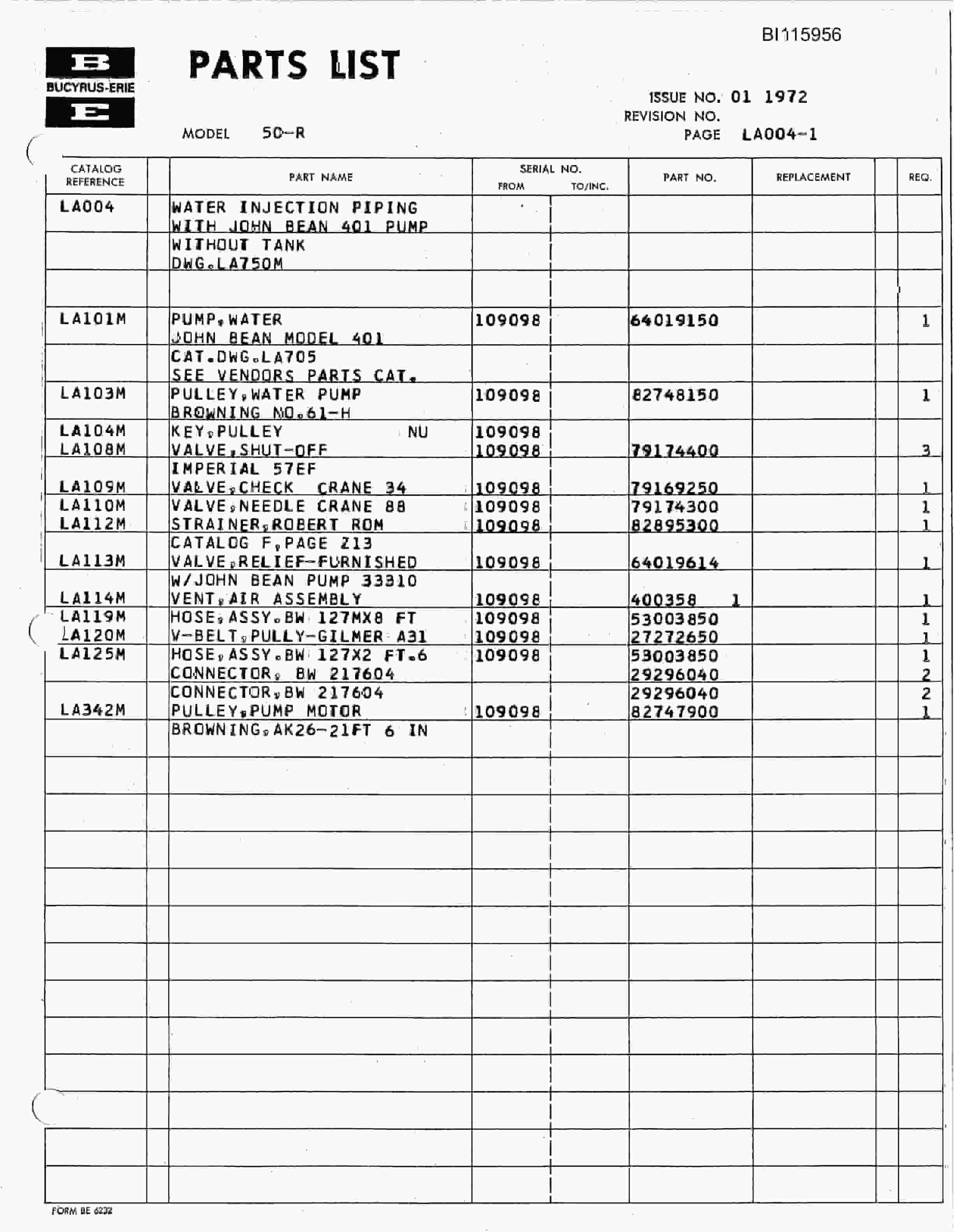 Bucyrus 50-R Rotary Drill Technical Manual BI115956-2