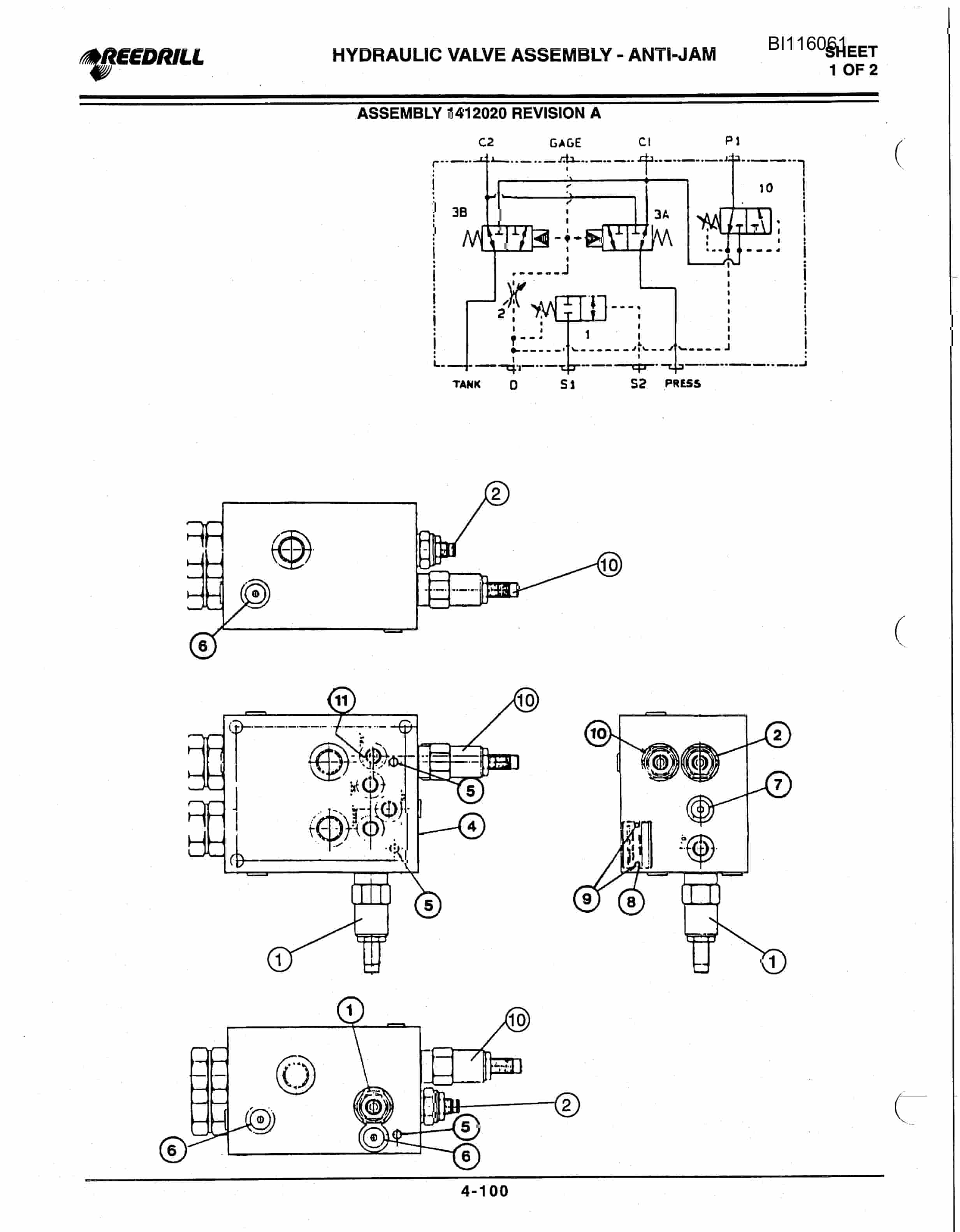 Bucyrus 5000 Hydra-Trac Self Contained Hydraulic Track Drill Parts Catalog BI116061-2