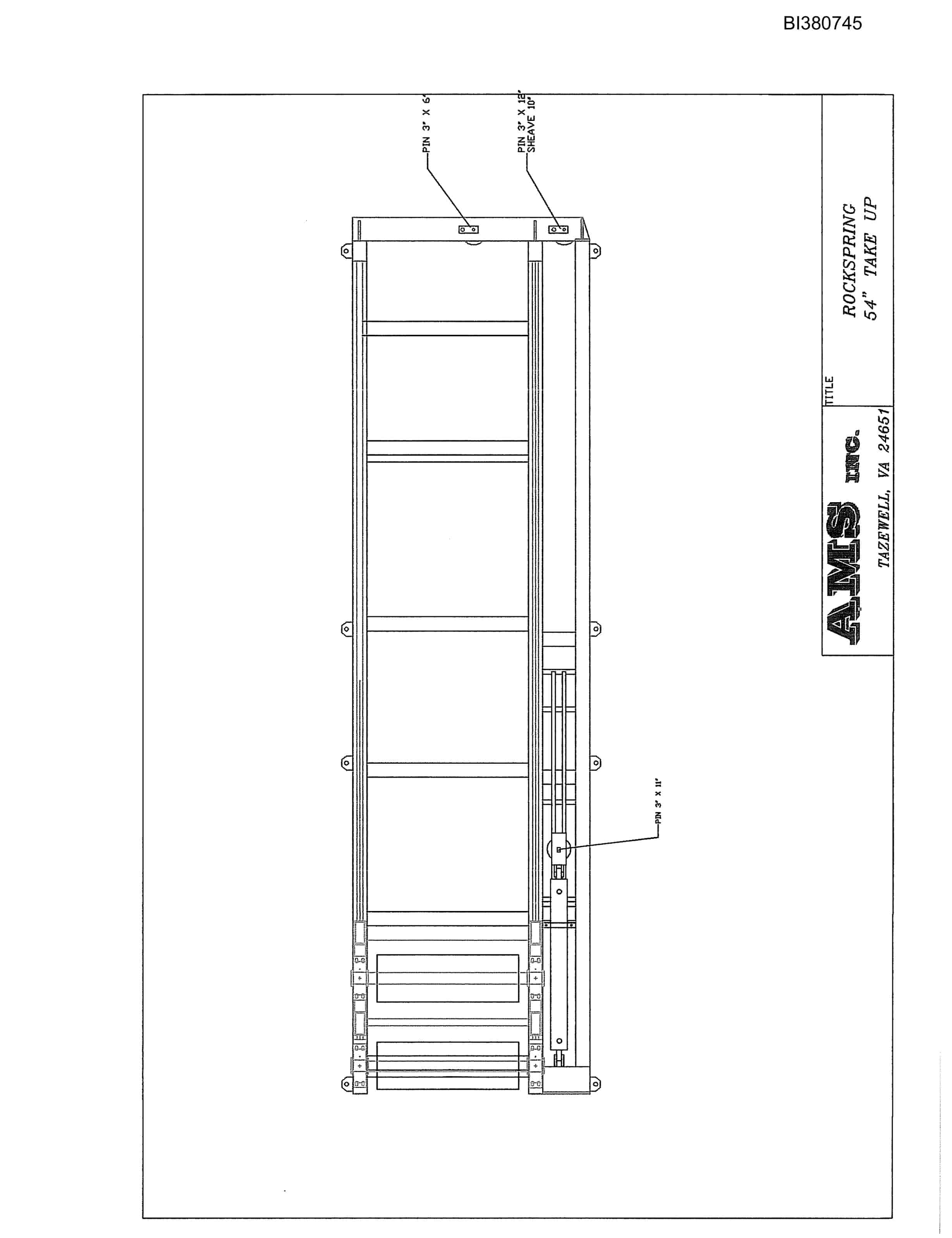 Bucyrus 54in Dual Drive, Take-Up, Remote Boom Parts Catalog BI380745-2