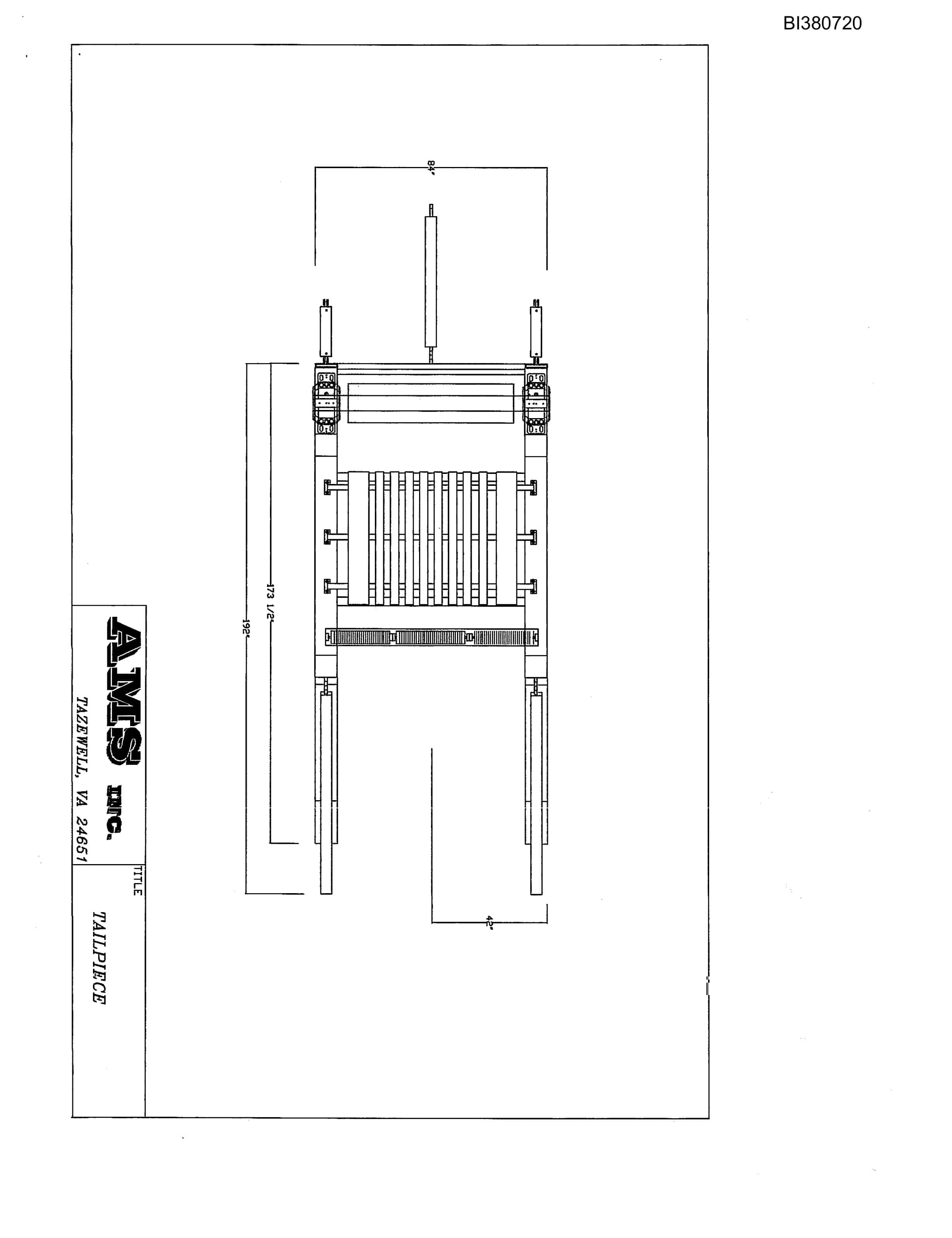 Bucyrus 54in Tailpiece Parts Catalog BI380720-2