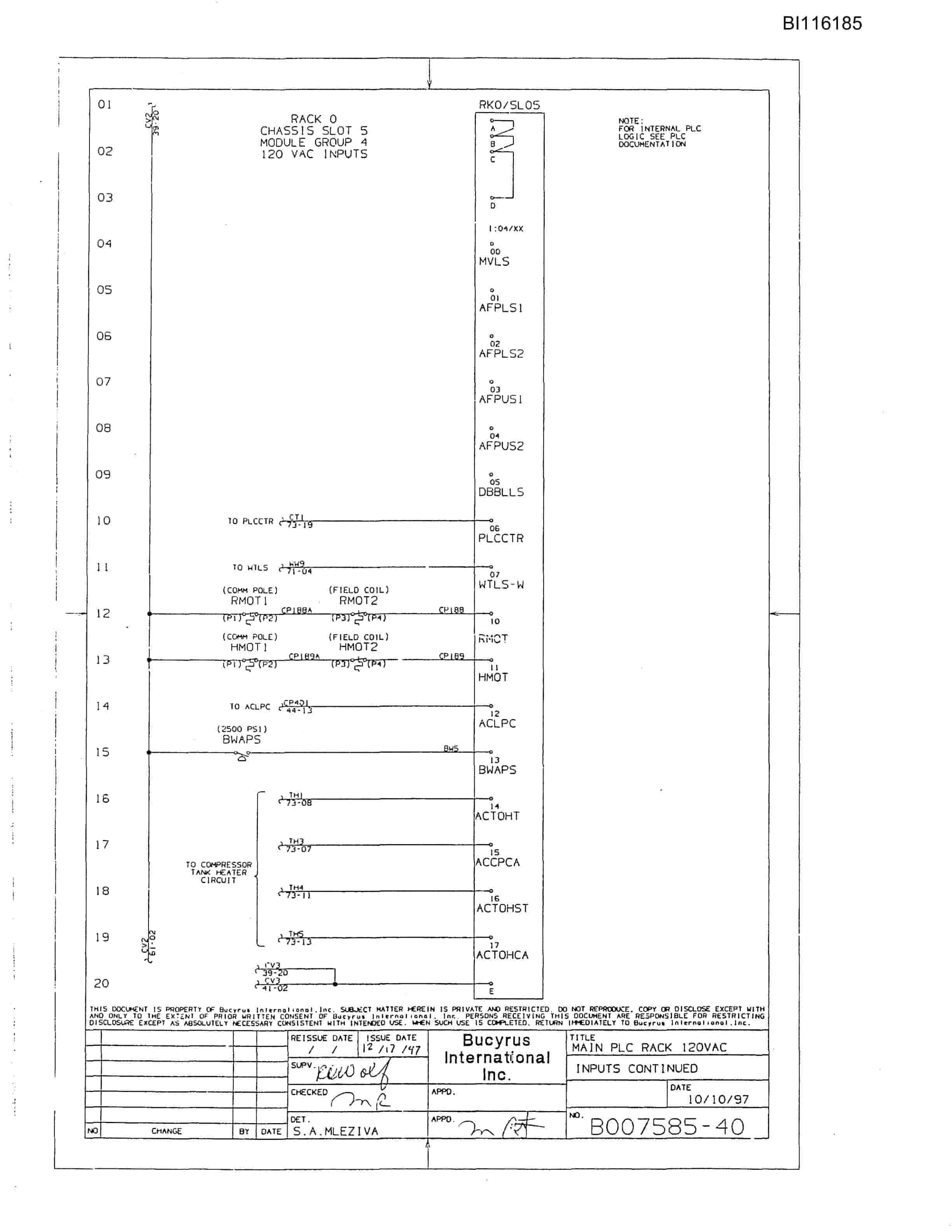 Bucyrus 59R Parts Catalog BI116185-5