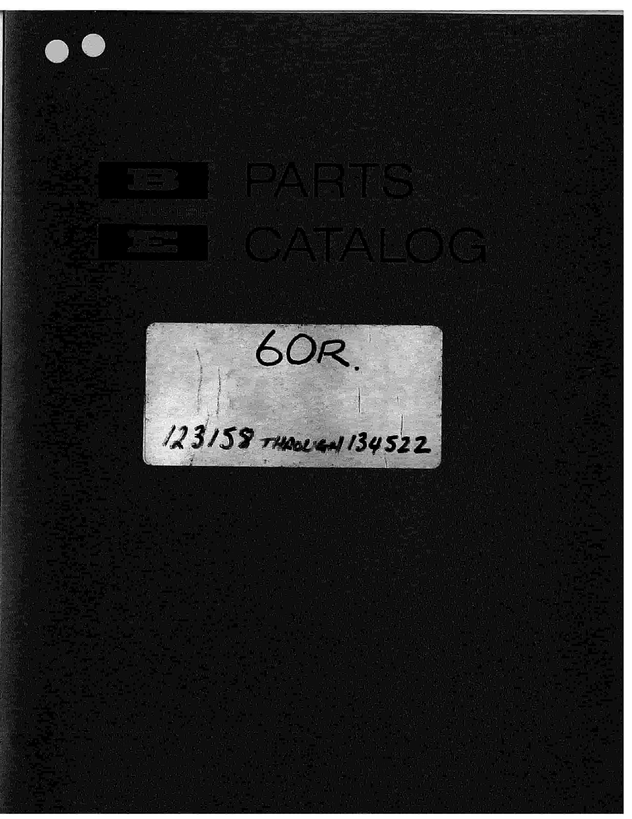 Bucyrus 60-R, 61-R Rotary Drill Parts Catalog BI379508