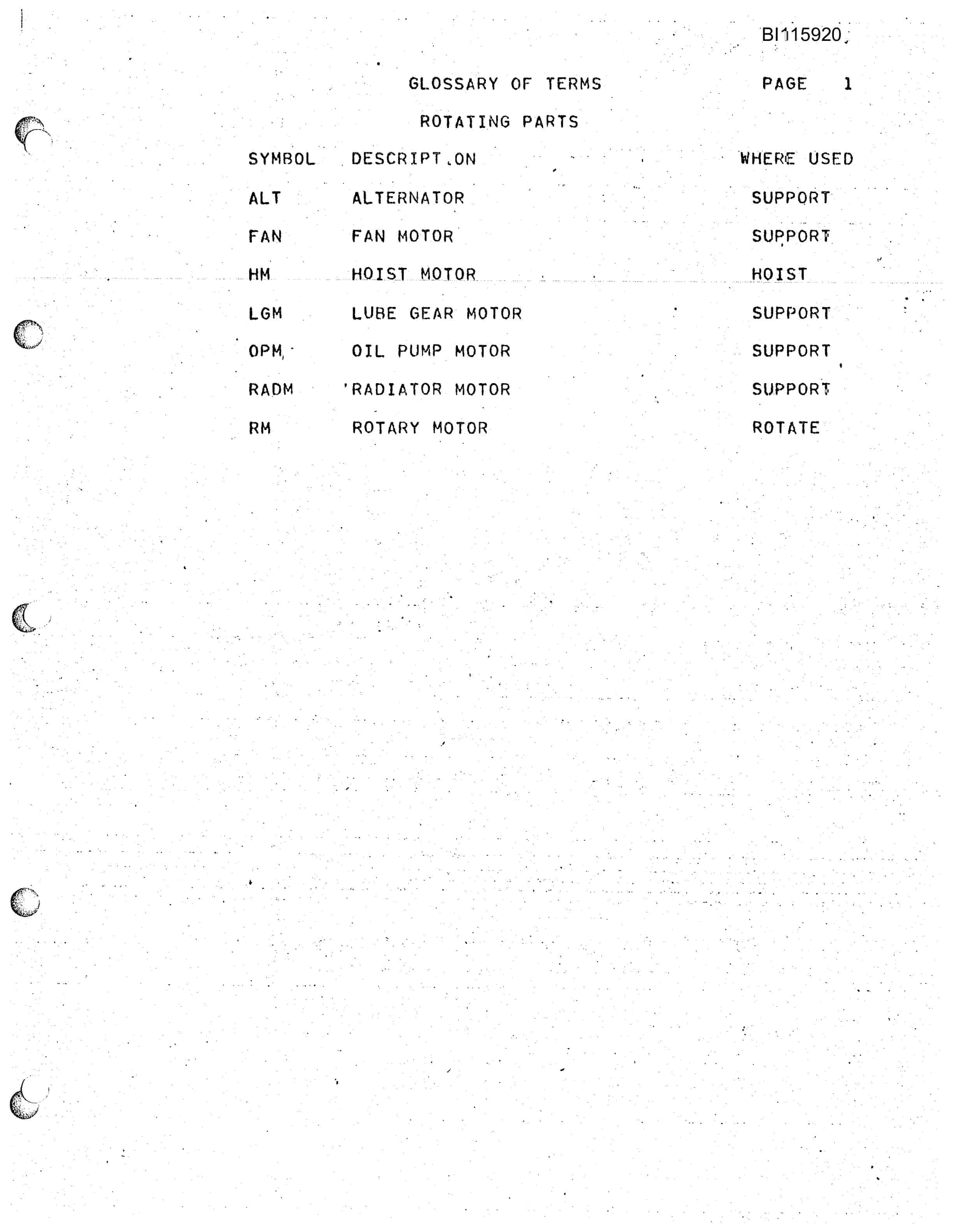 Bucyrus 60-R Drill Technical Manual BI115920-3