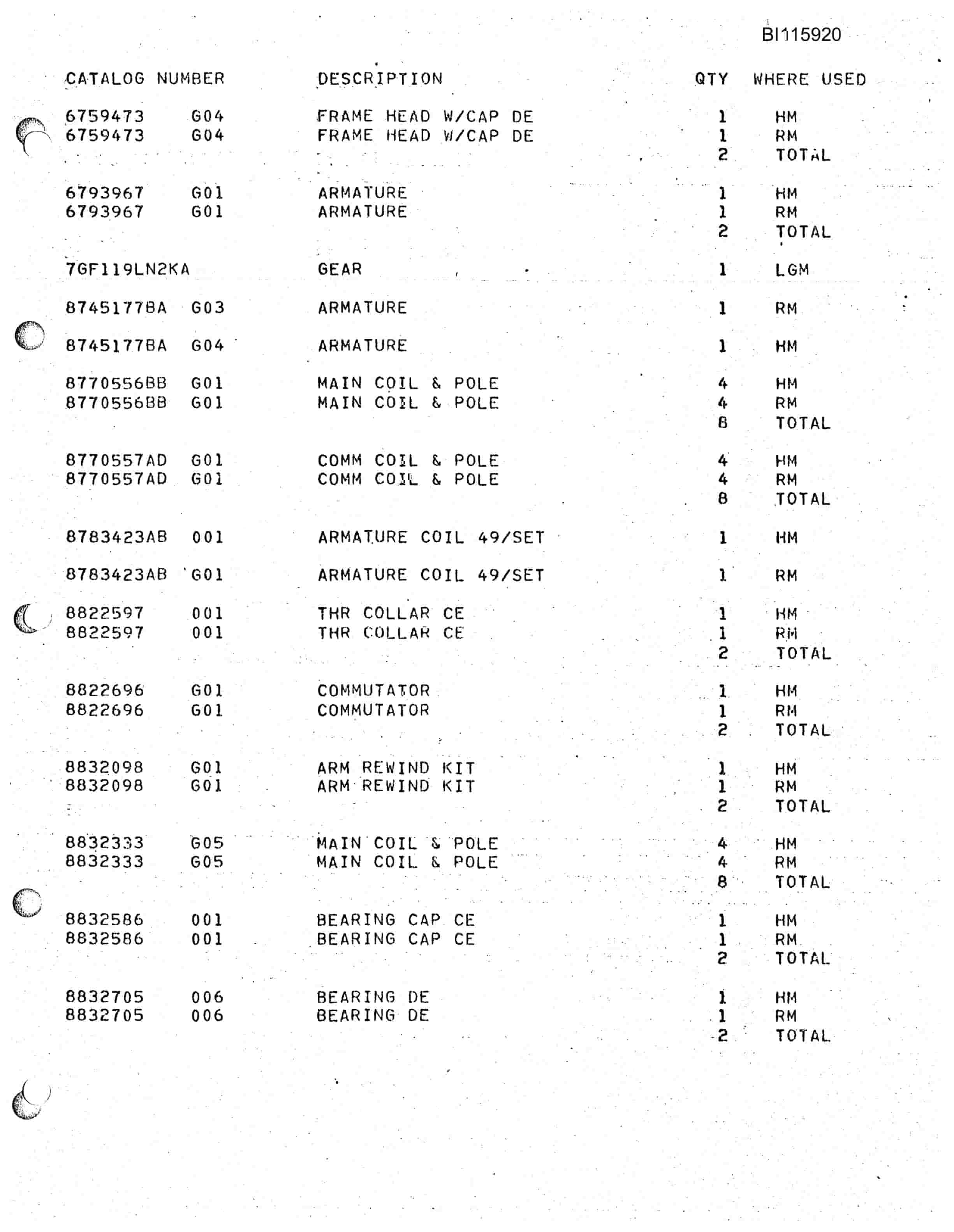 Bucyrus 60-R Drill Technical Manual BI115920-5