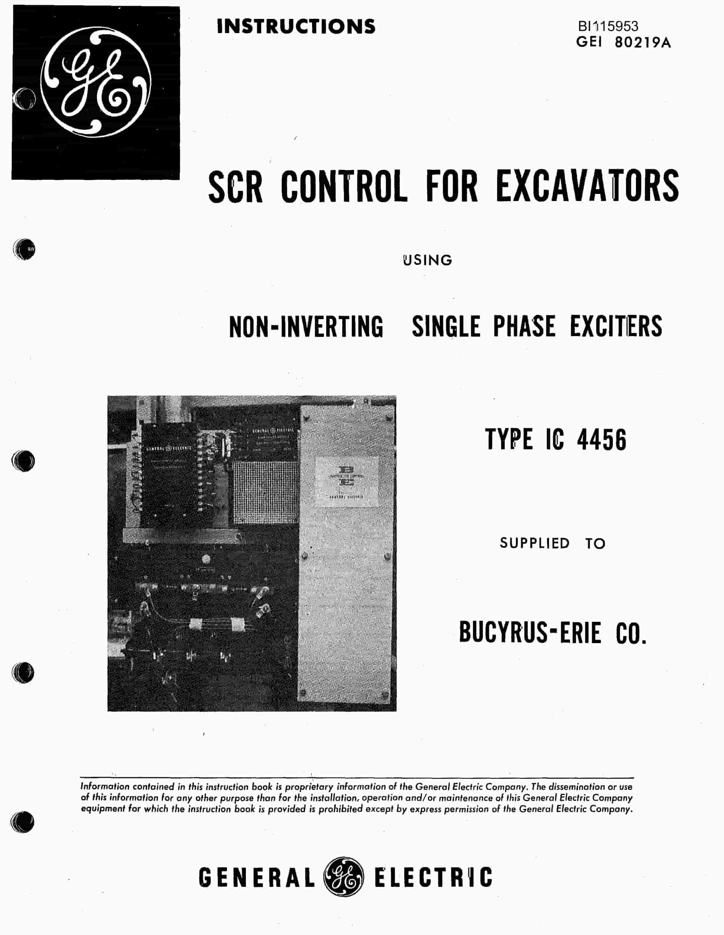 Bucyrus 60-R Drill Technical Manual BI115953-2