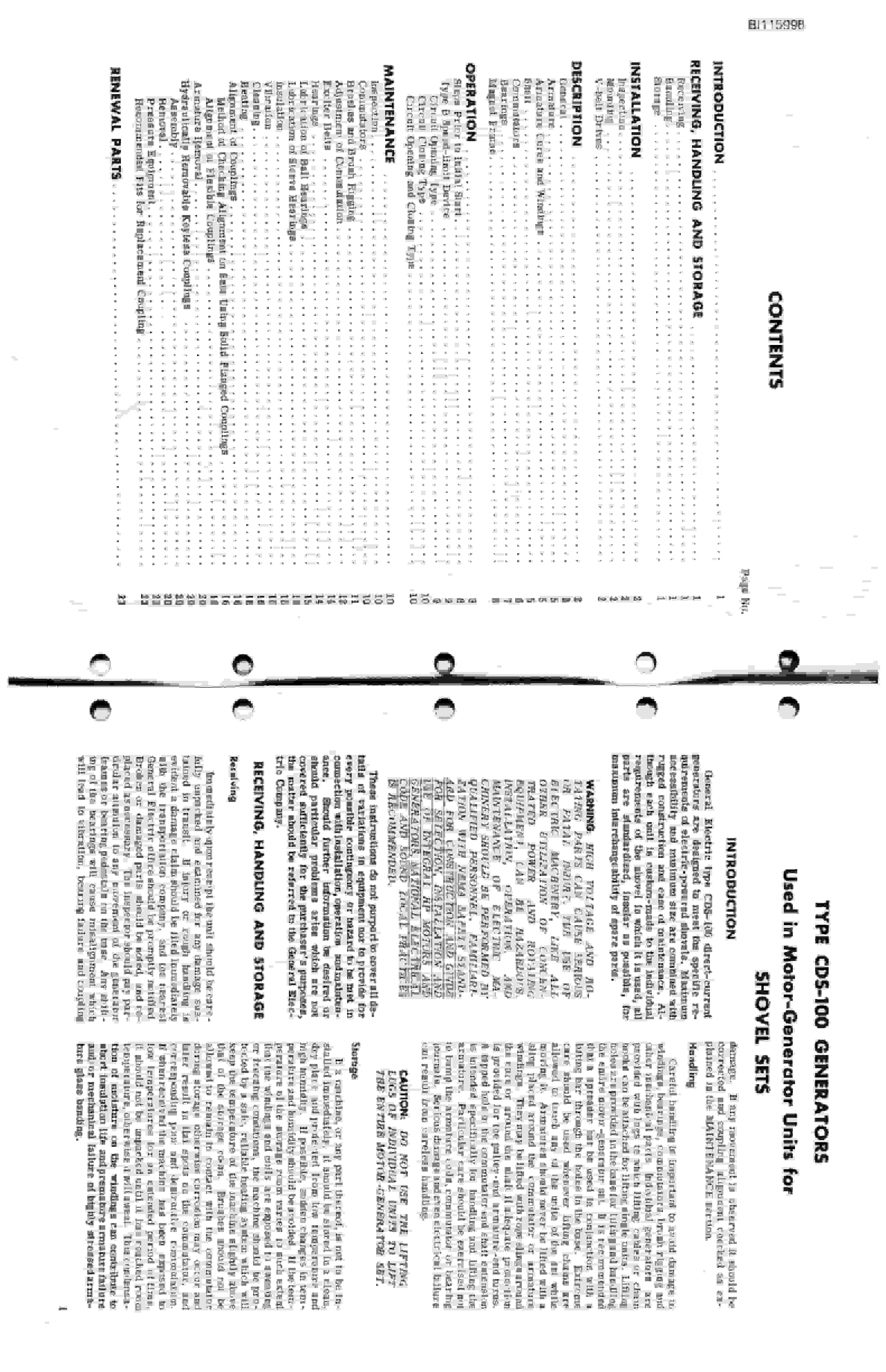 Bucyrus 60-R Drill Technical Manual BI115998-2