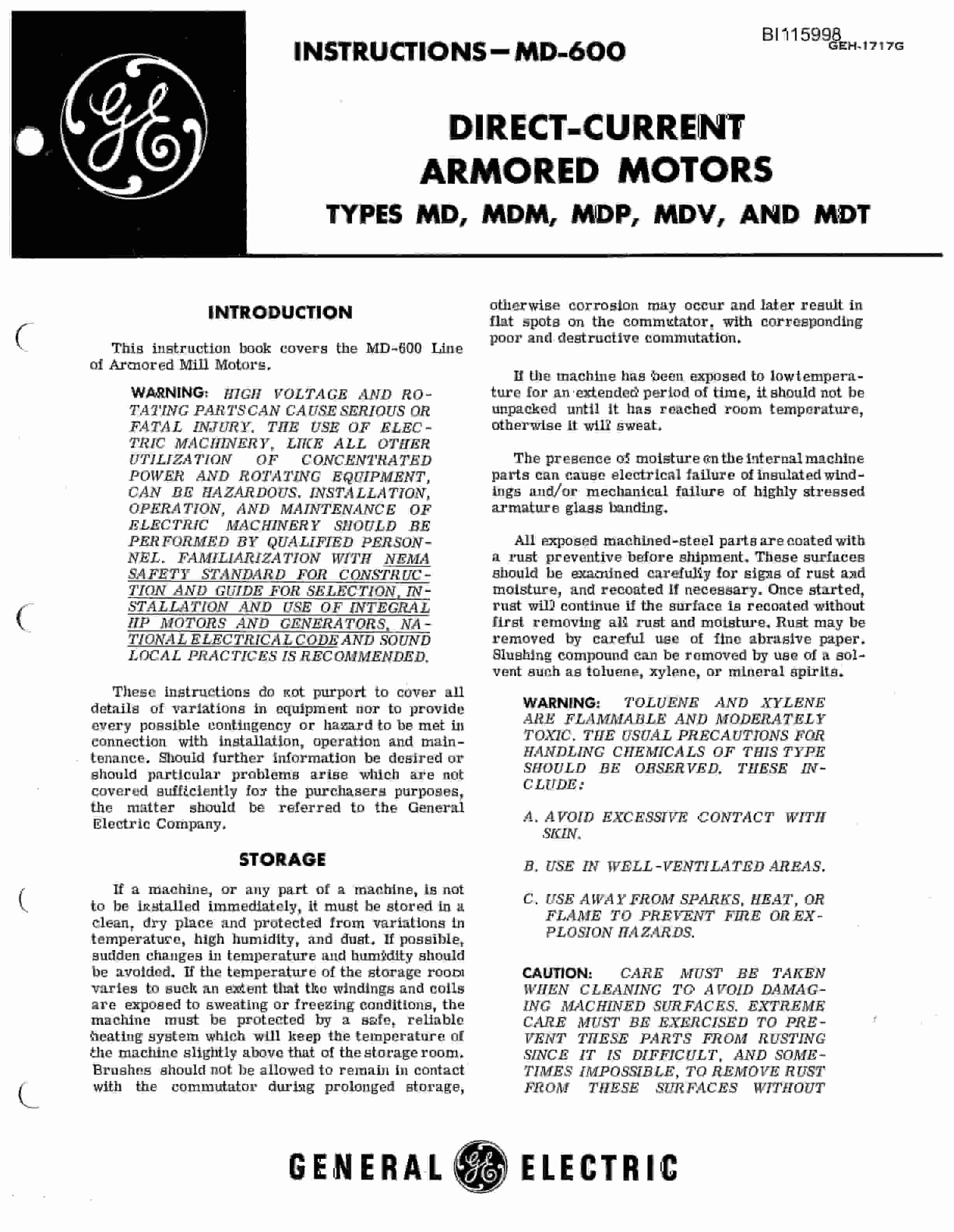 Bucyrus 60-R Drill Technical Manual BI115998-3