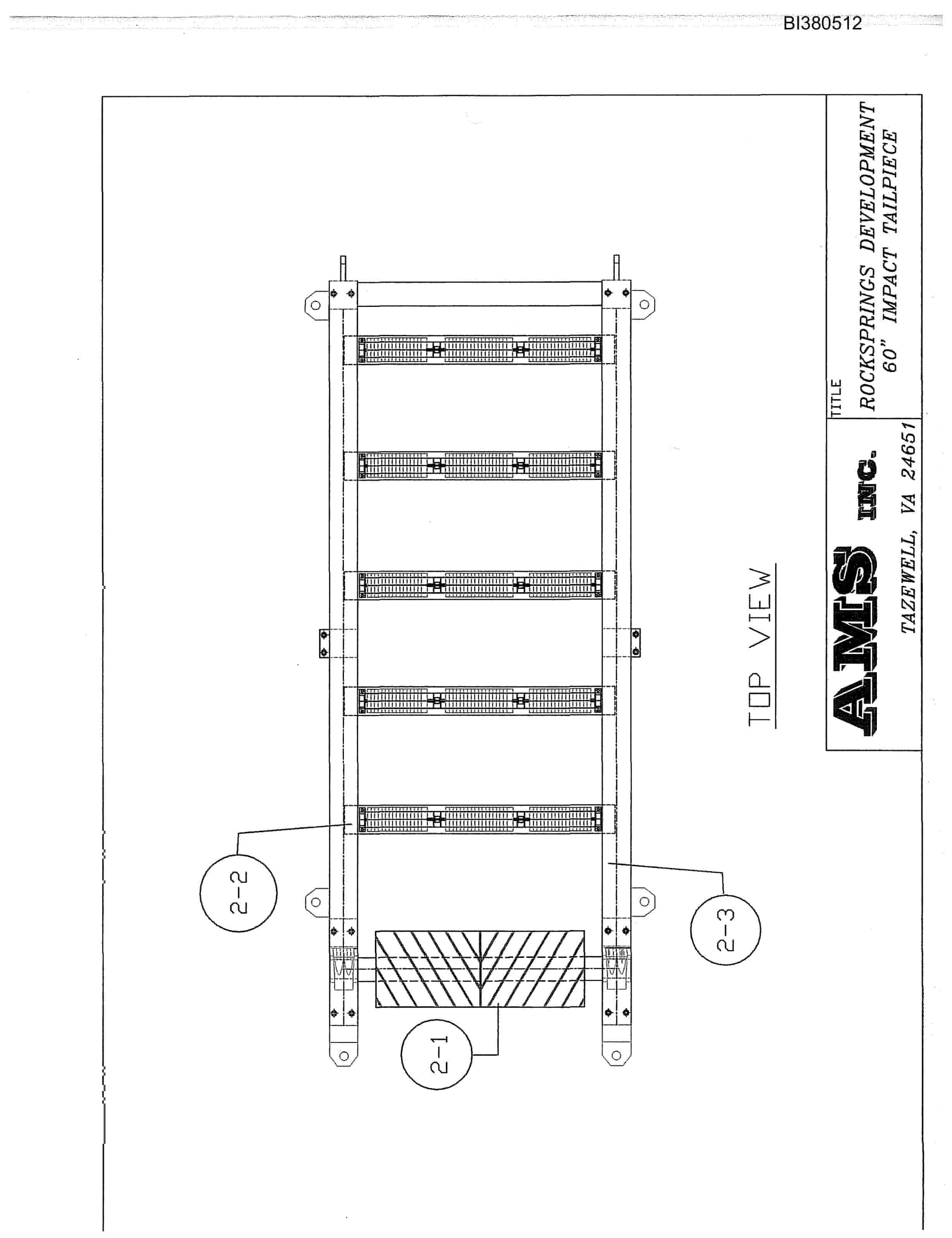 Bucyrus 60in Dual Drive, Tailpeace, Take-Up Parts Catalog BI380512-5