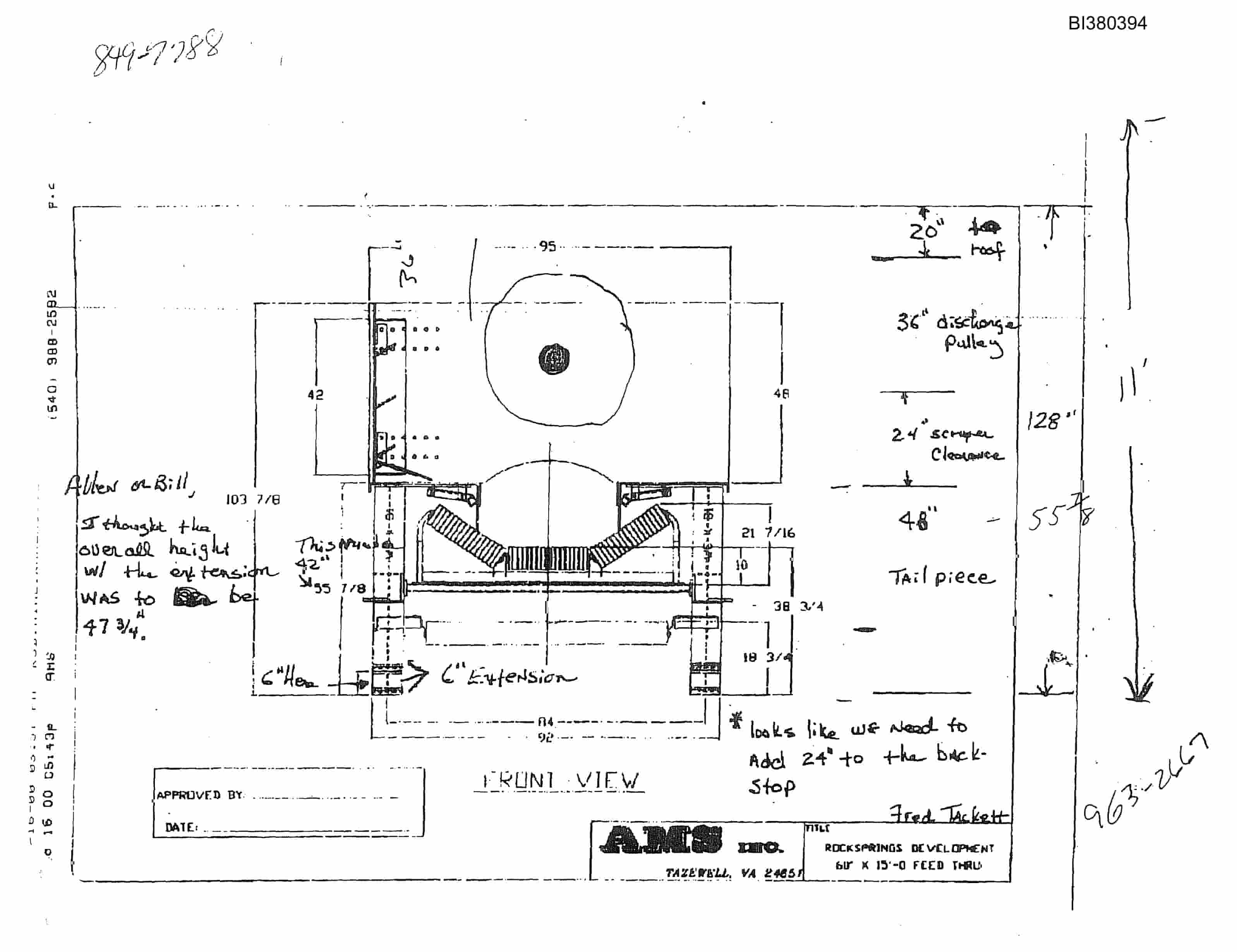 Bucyrus 60in Feed Thru Parts Catalog BI380394-4