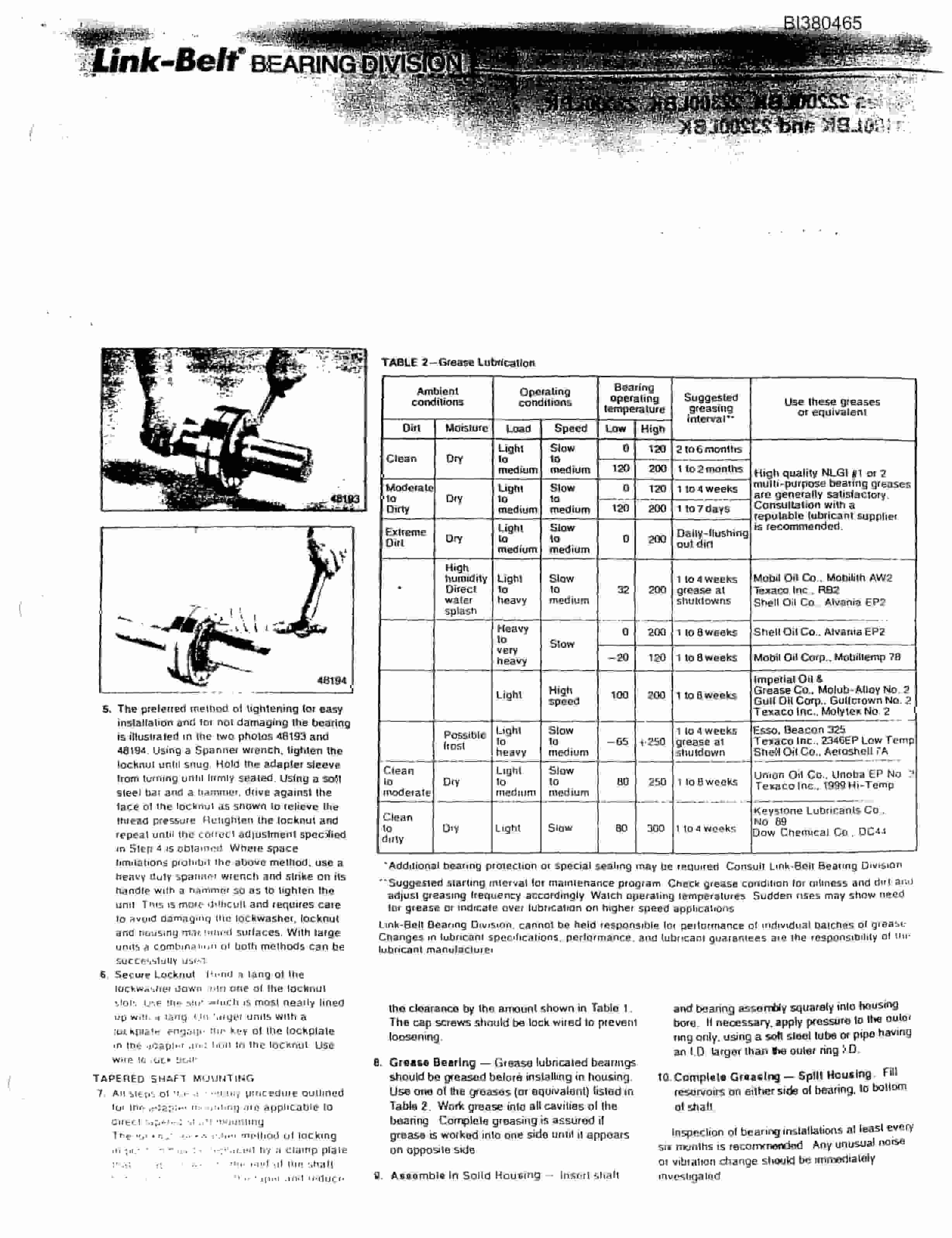 Bucyrus 60in Remote Tailpiece Parts Catalog BI380465-4