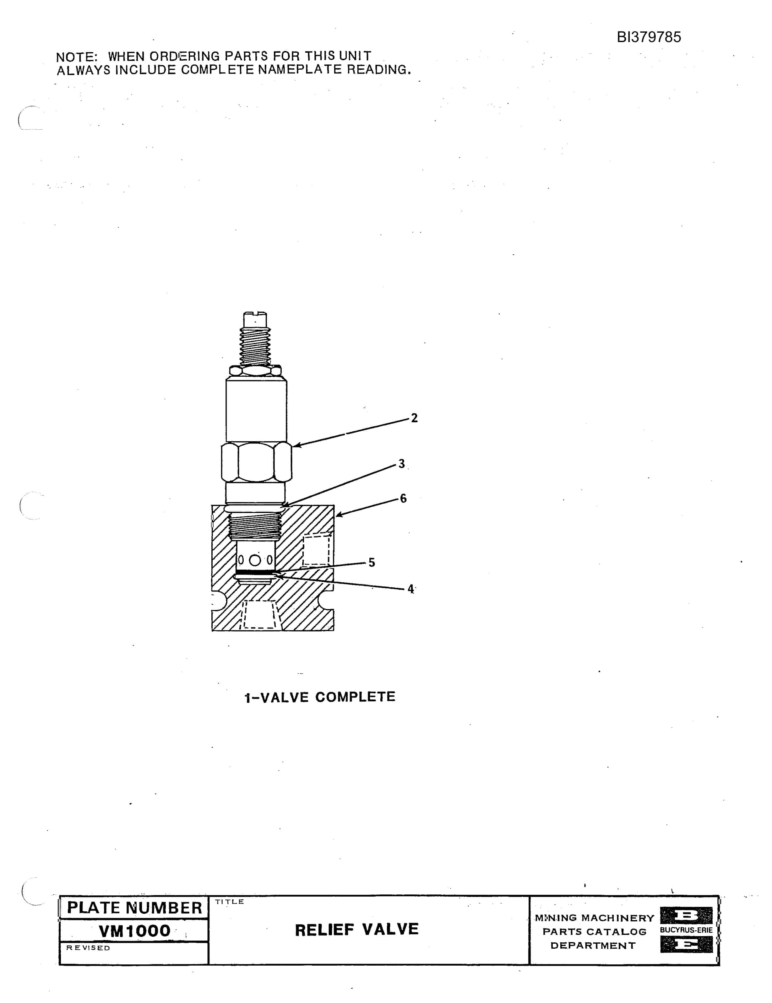Bucyrus 60R Blast Hole Drill Parts Manual BI379785-3