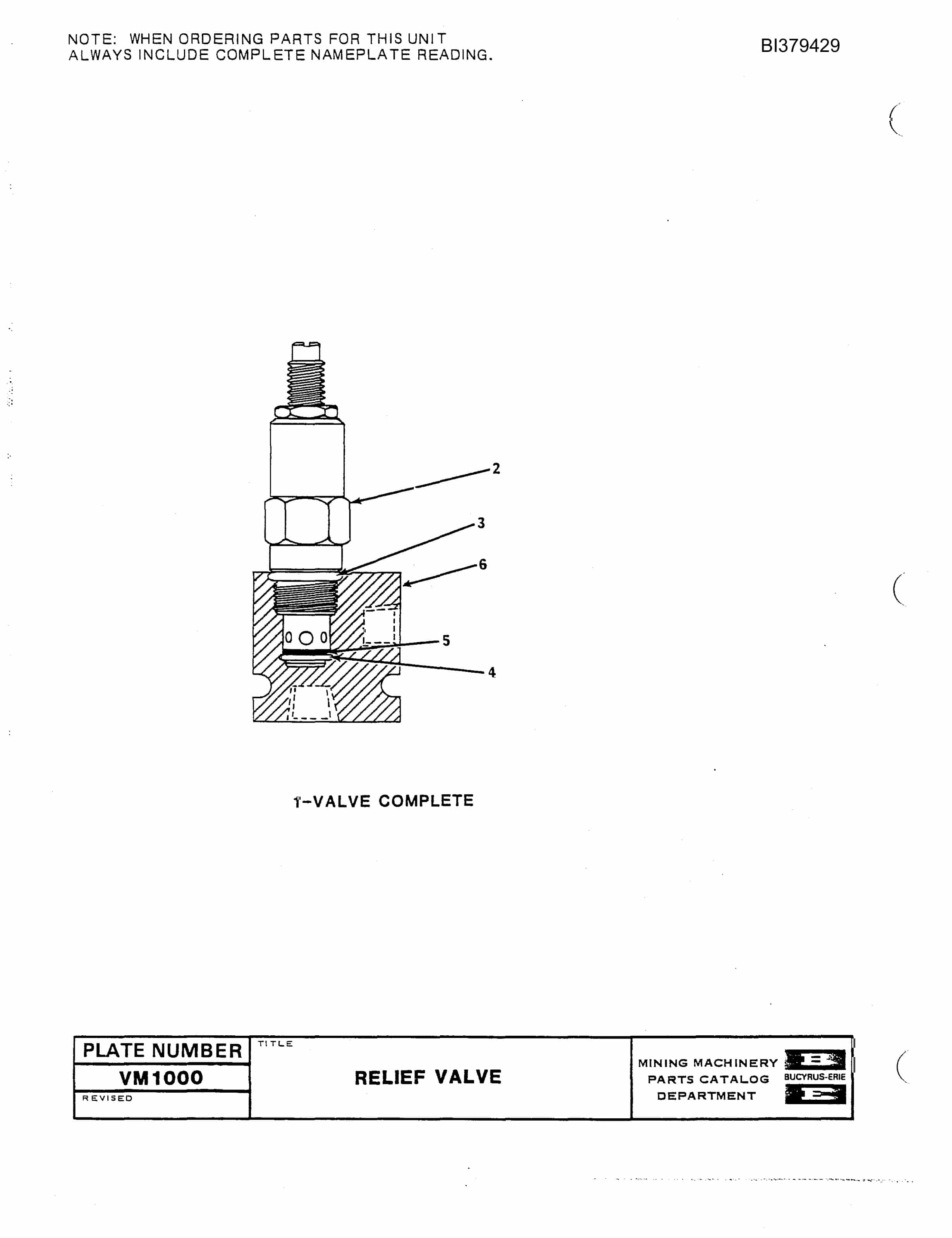 Bucyrus 60R Walking Dragline Parts Catalog BI379429-2