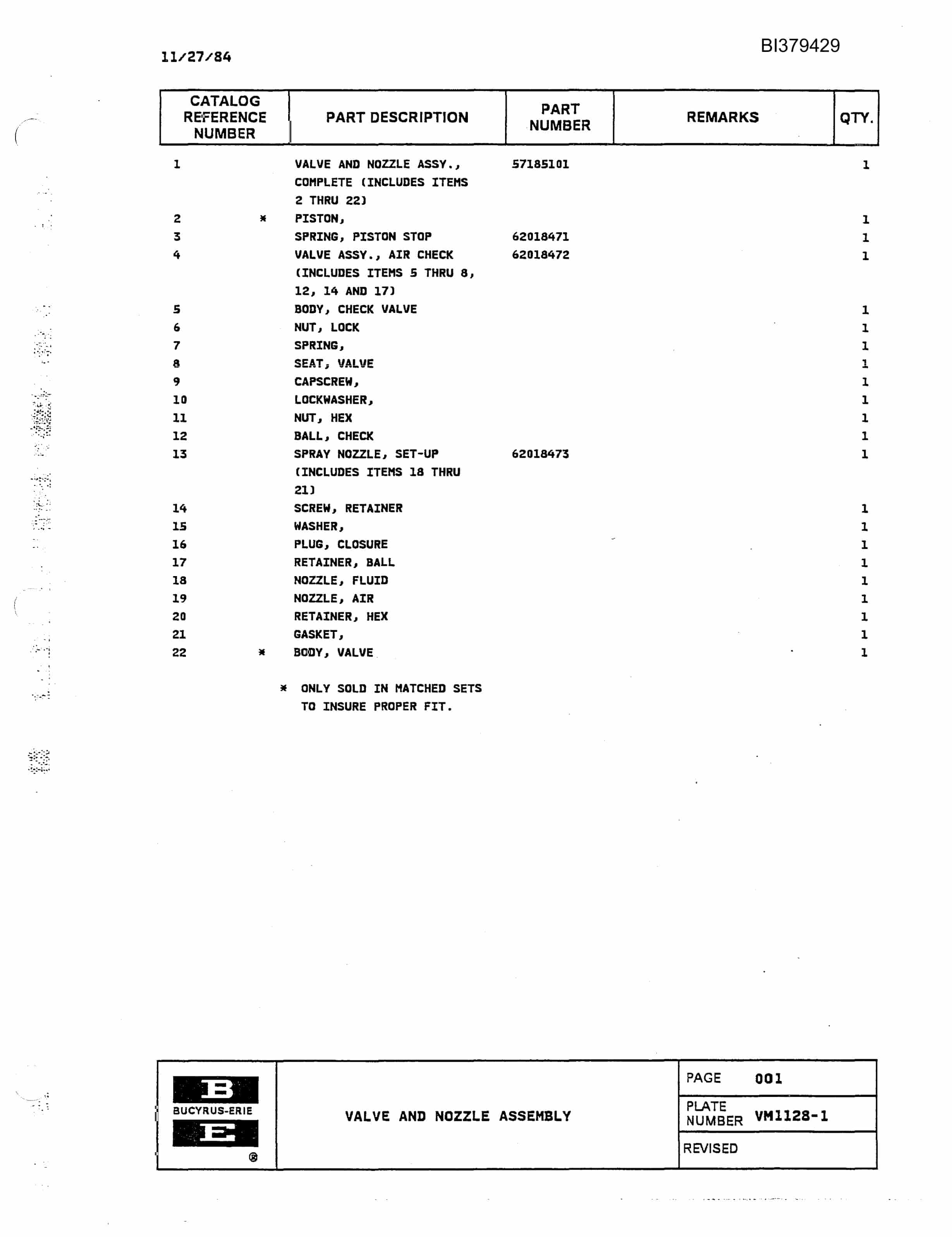 Bucyrus 60R Walking Dragline Parts Catalog BI379429-3