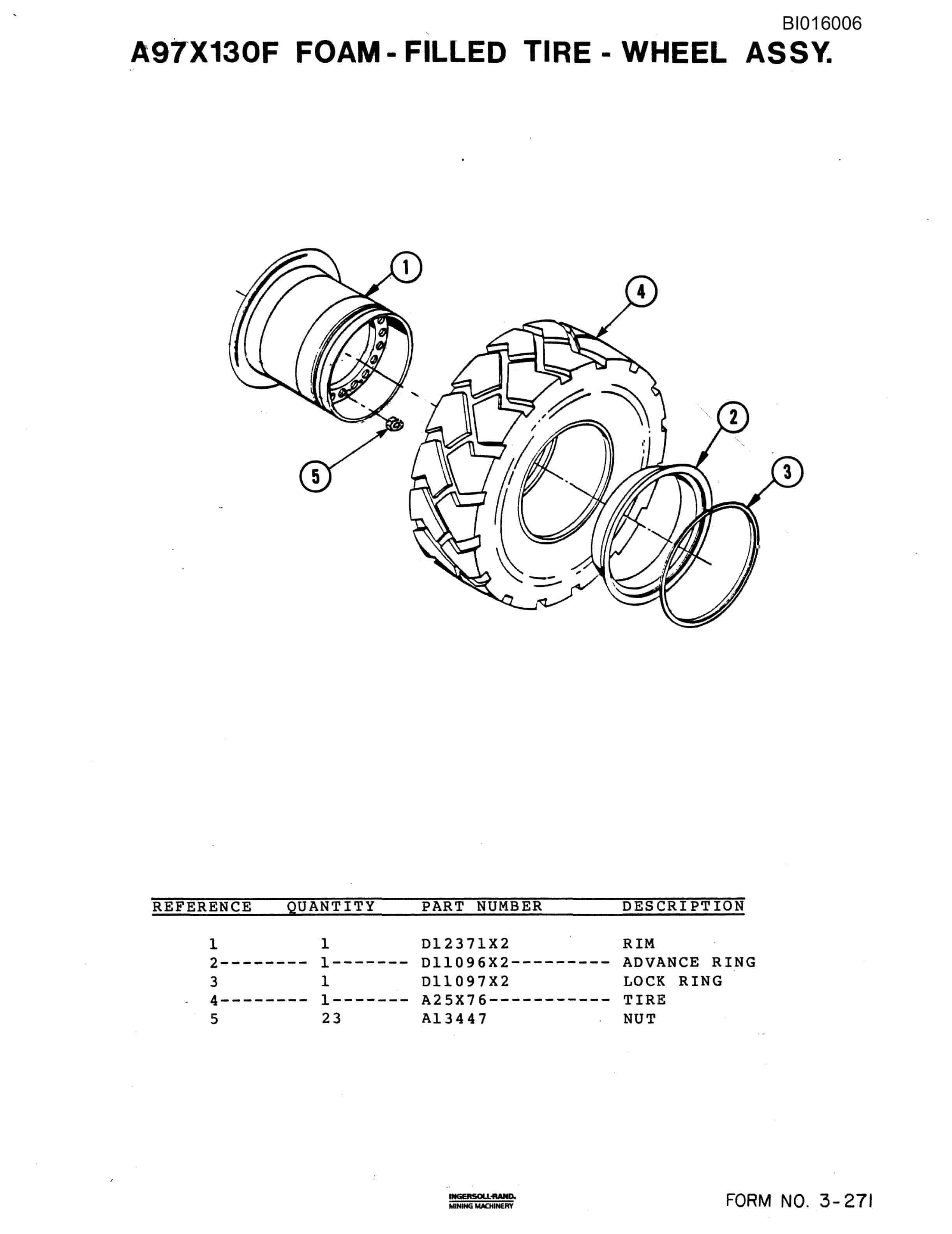 Bucyrus 610 Parts Catalog BI016006-5