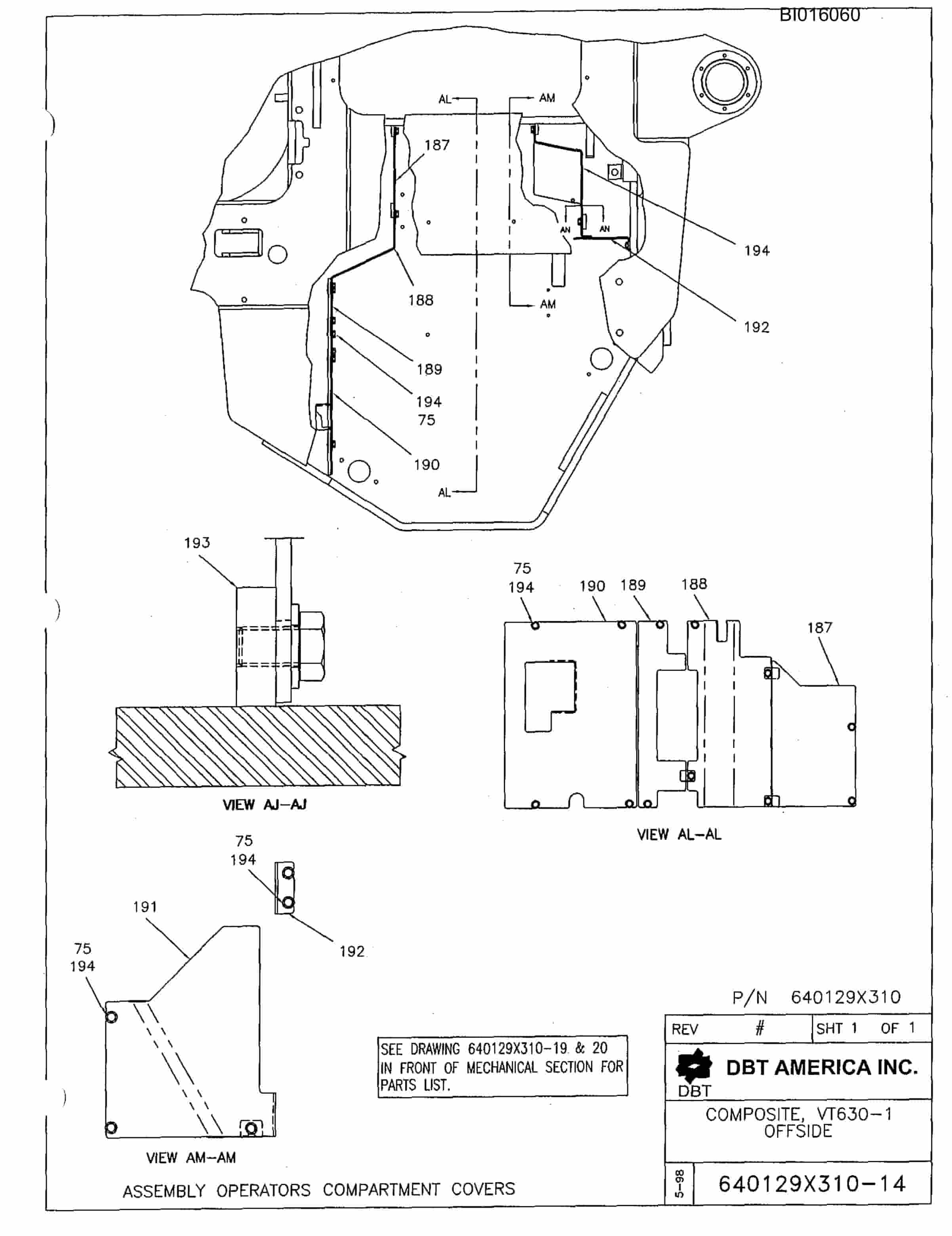 Bucyrus 630 Offside Parts Catalog BI016060-2