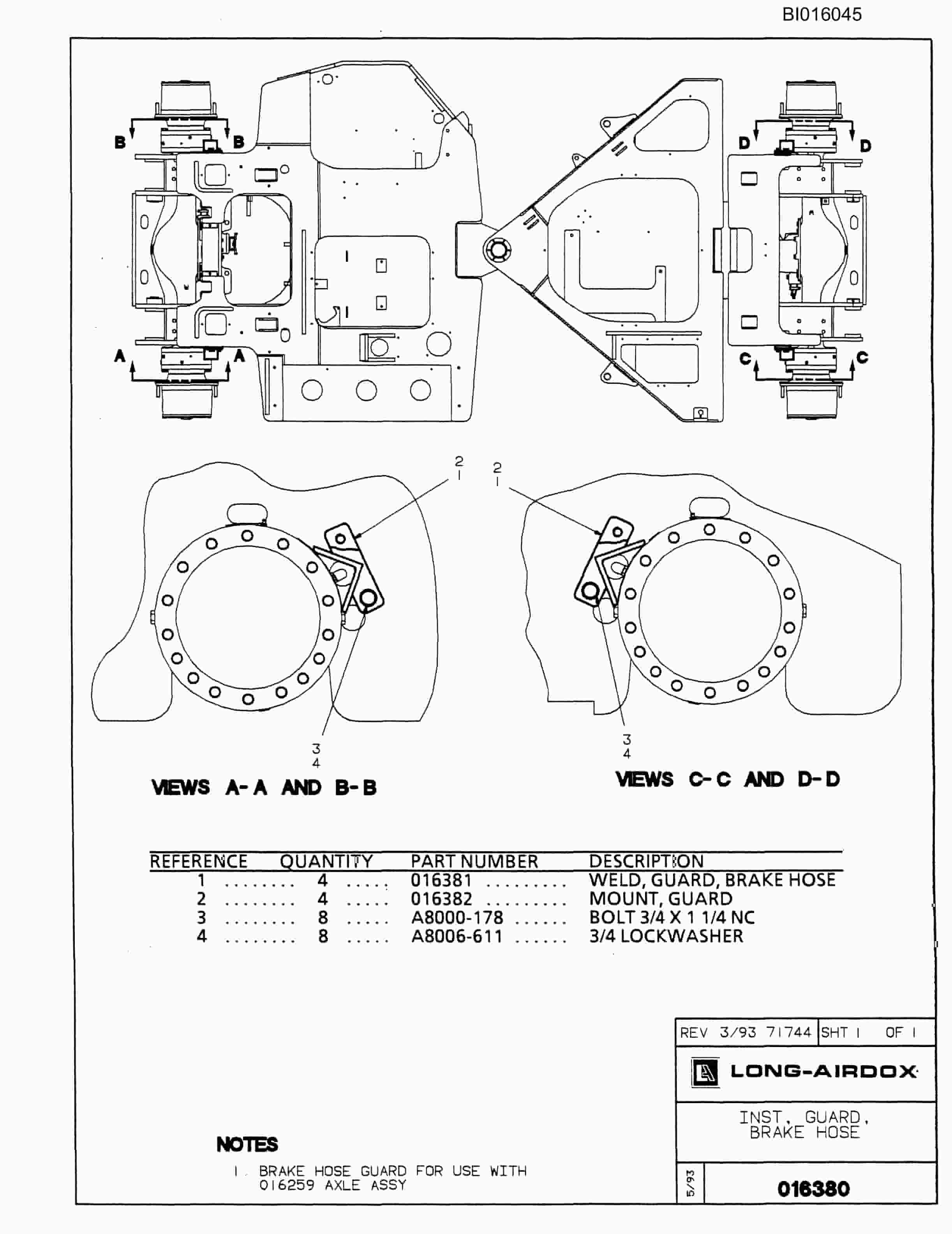 Bucyrus 630 Parts Catalog BI016045-3
