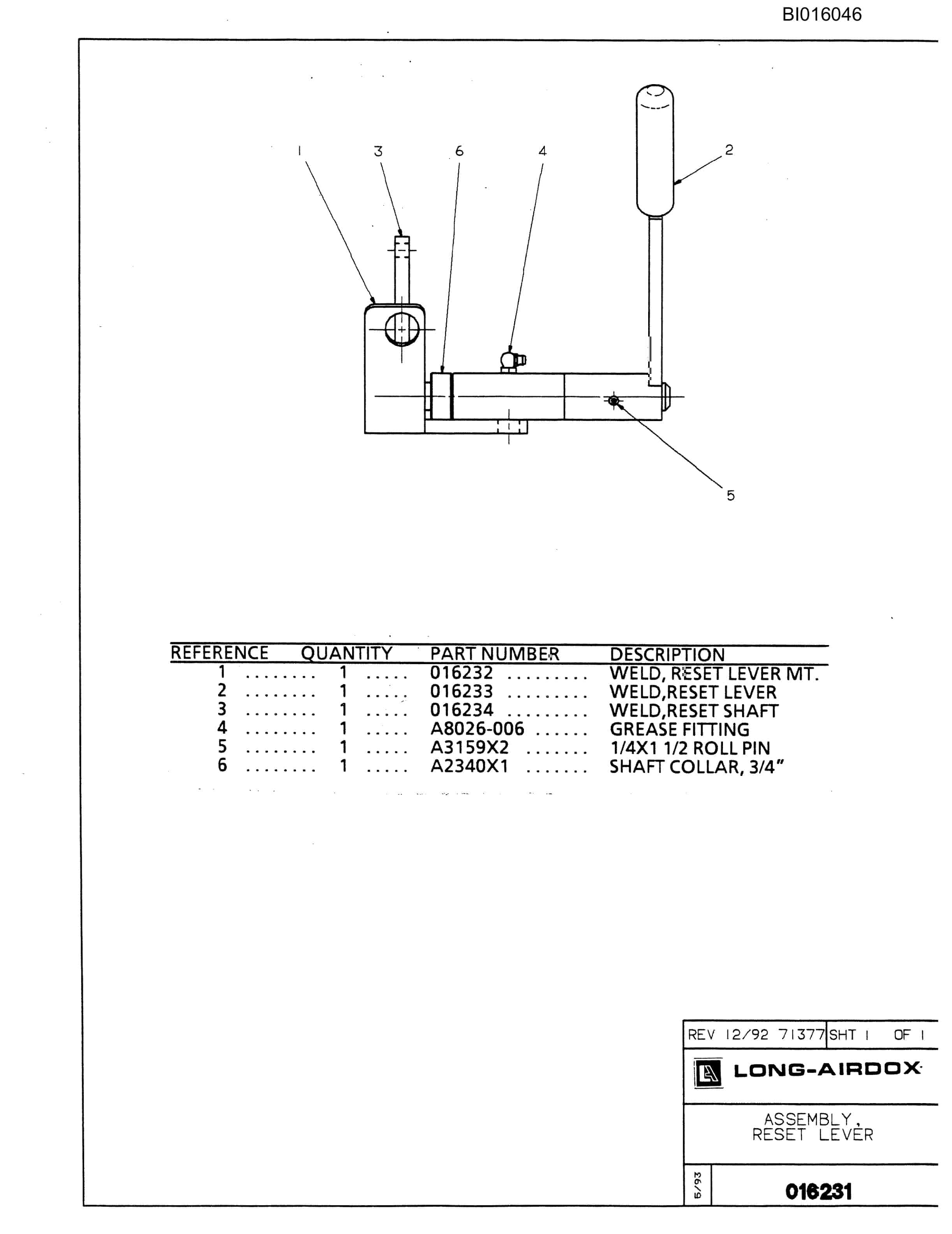 Bucyrus 630 Parts Catalog BI016046-3