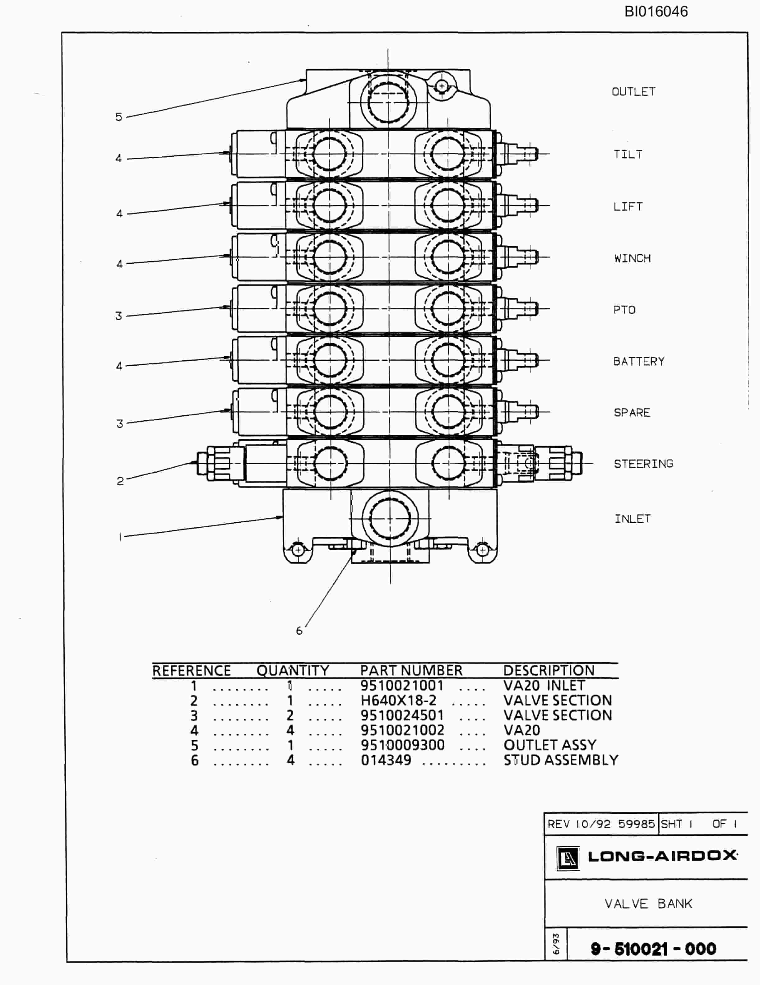 Bucyrus 630 Parts Catalog BI016046-5