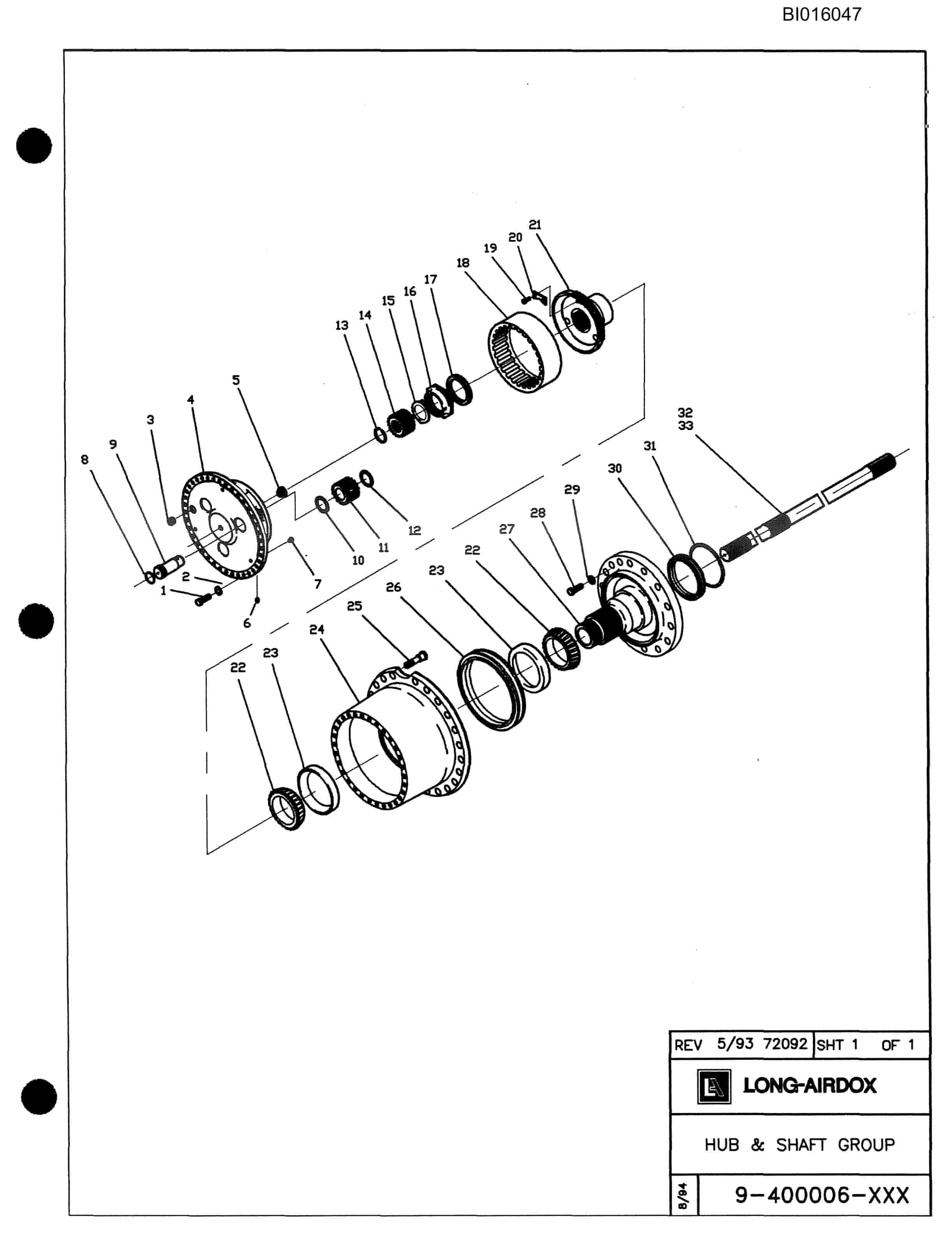 Bucyrus 630 Parts Catalog BI016047-2