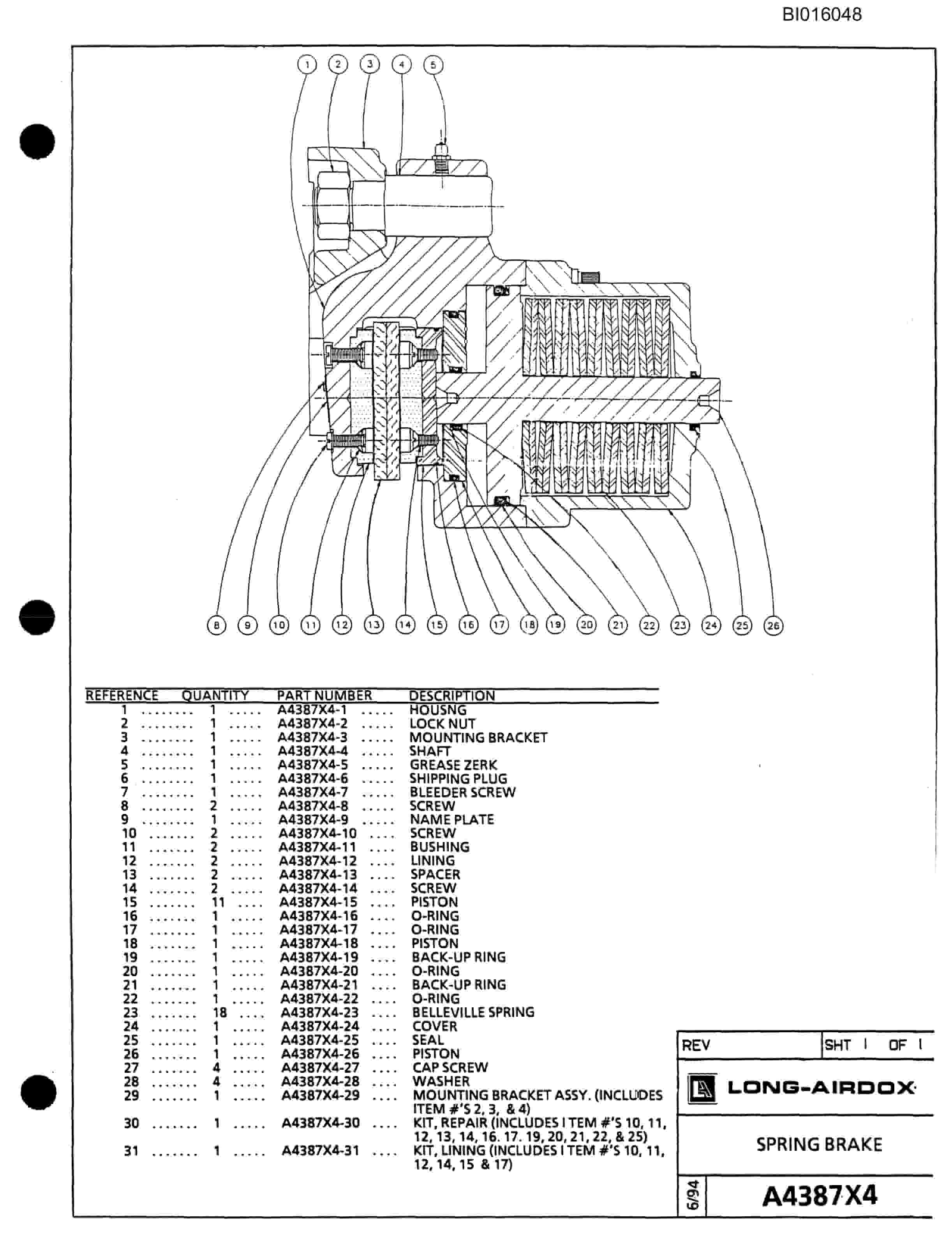 Bucyrus 630 Parts Catalog BI016048-2