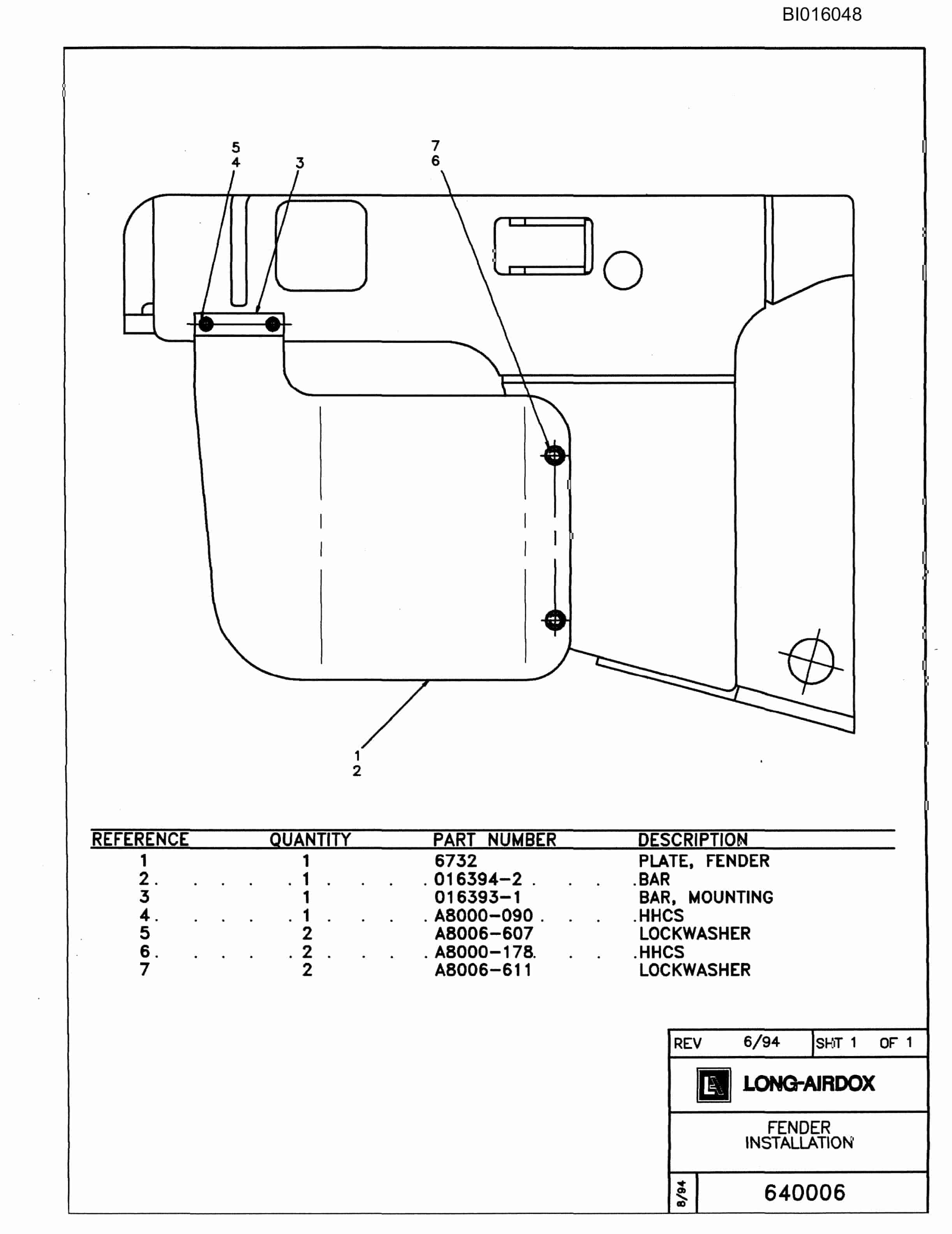 Bucyrus 630 Parts Catalog BI016048-3
