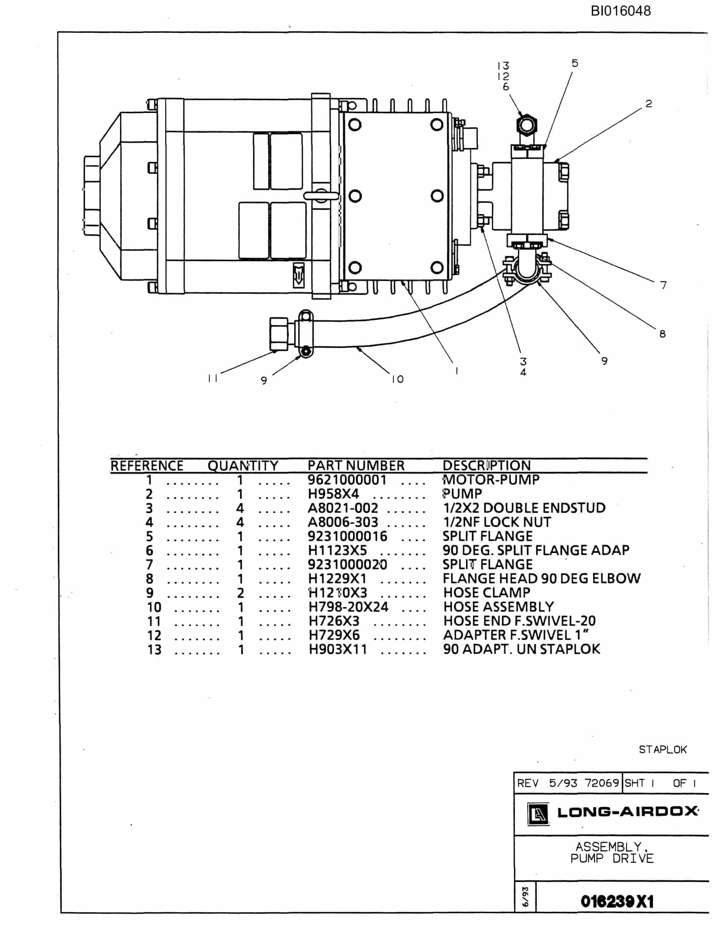 Bucyrus 630 Parts Catalog BI016048-4