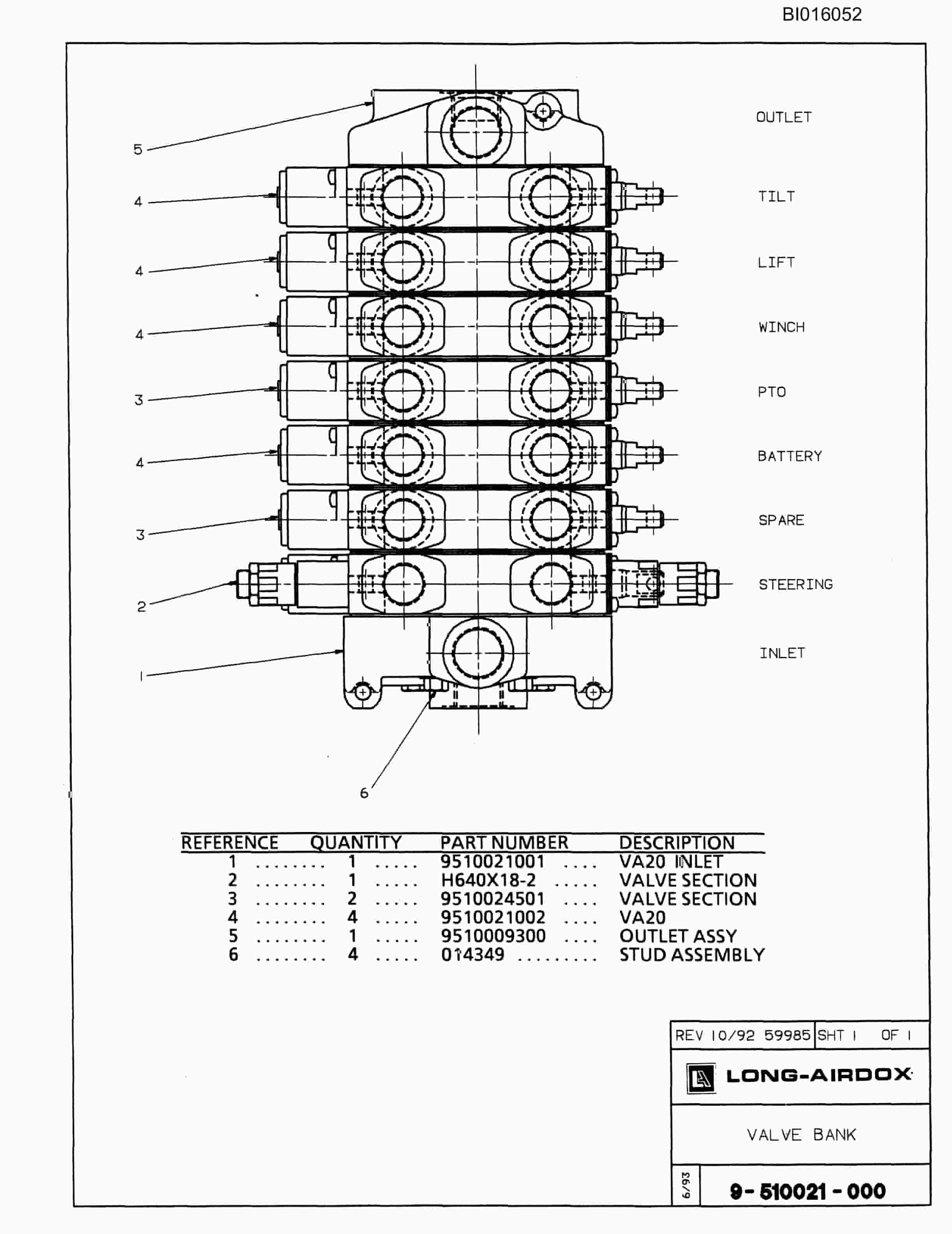 Bucyrus 630 Parts Catalog BI016052-5