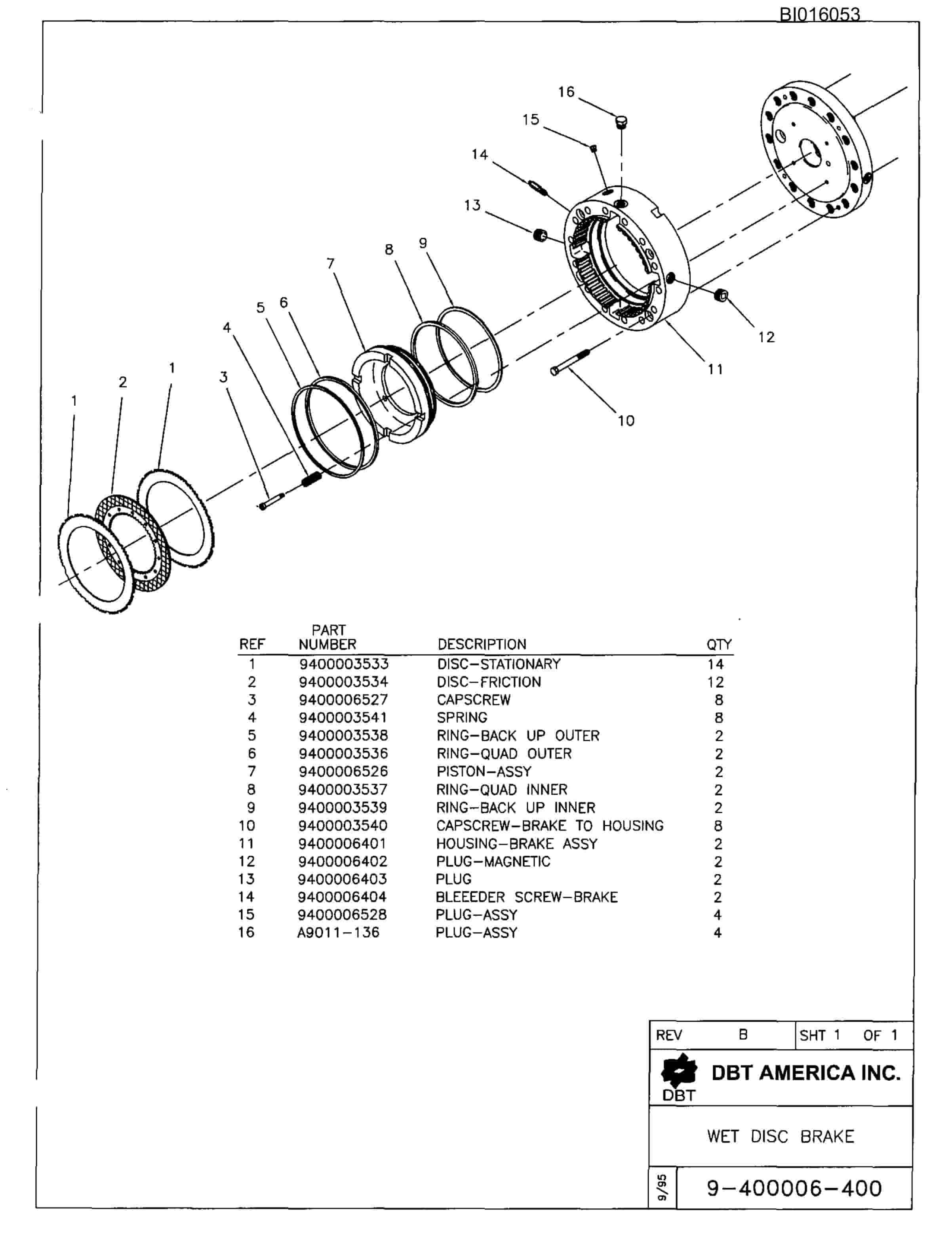 Bucyrus 630 Parts Catalog BI016053-2