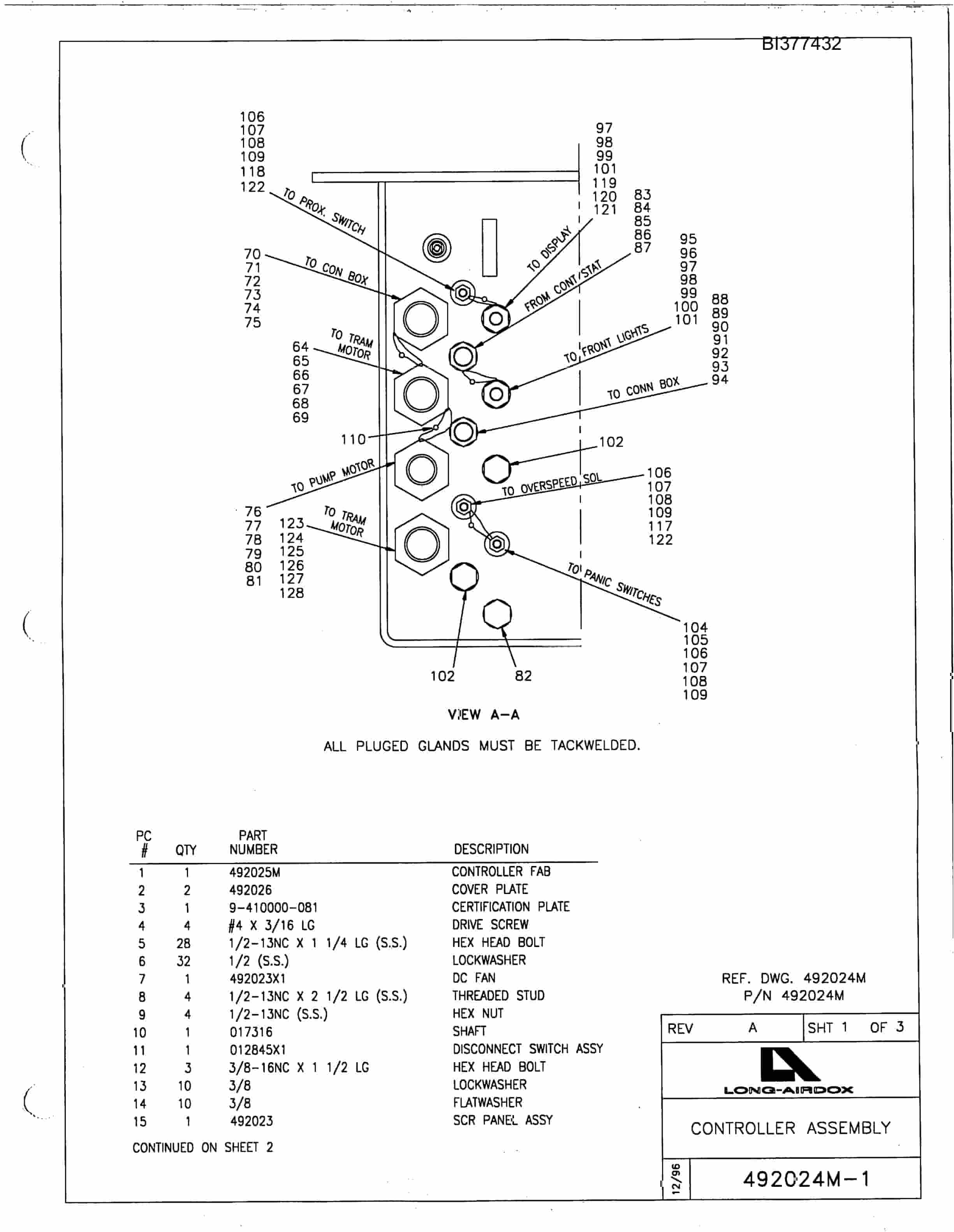 Bucyrus 630 Versatrac Parts Catalog BI377432-2