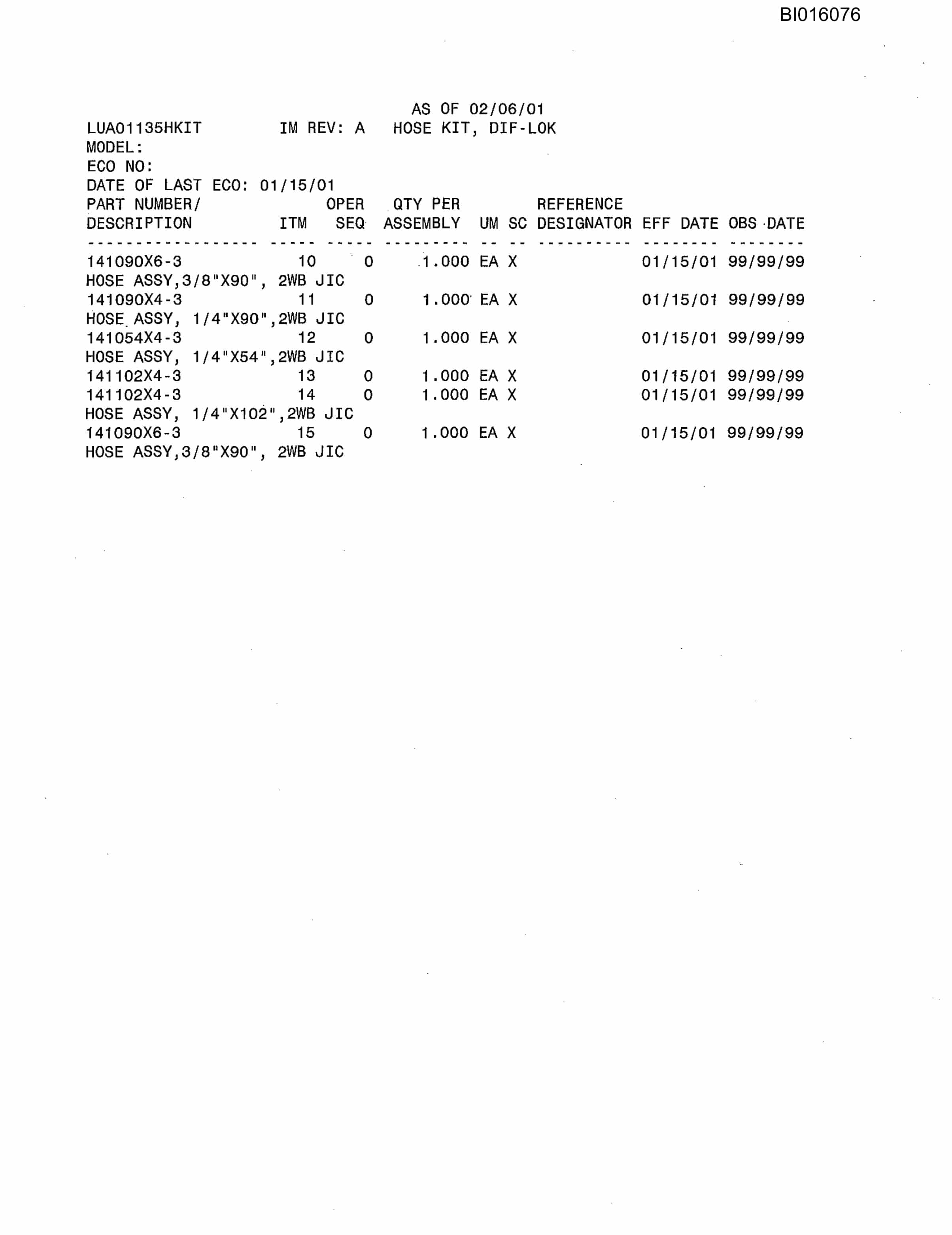 Bucyrus 636-2 Parts Catalog BI016076-4