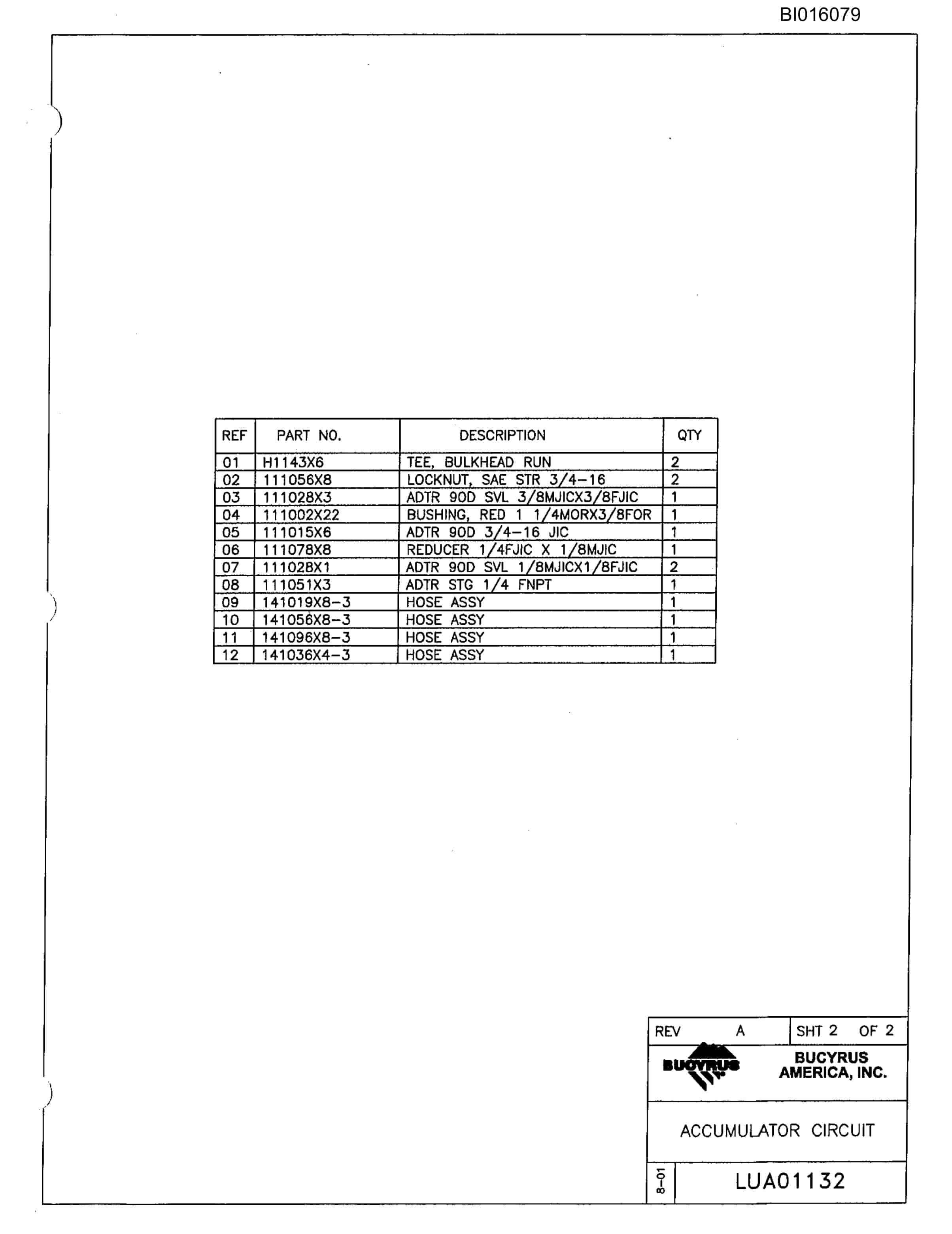 Bucyrus 636-2 Parts Catalog BI016079-5