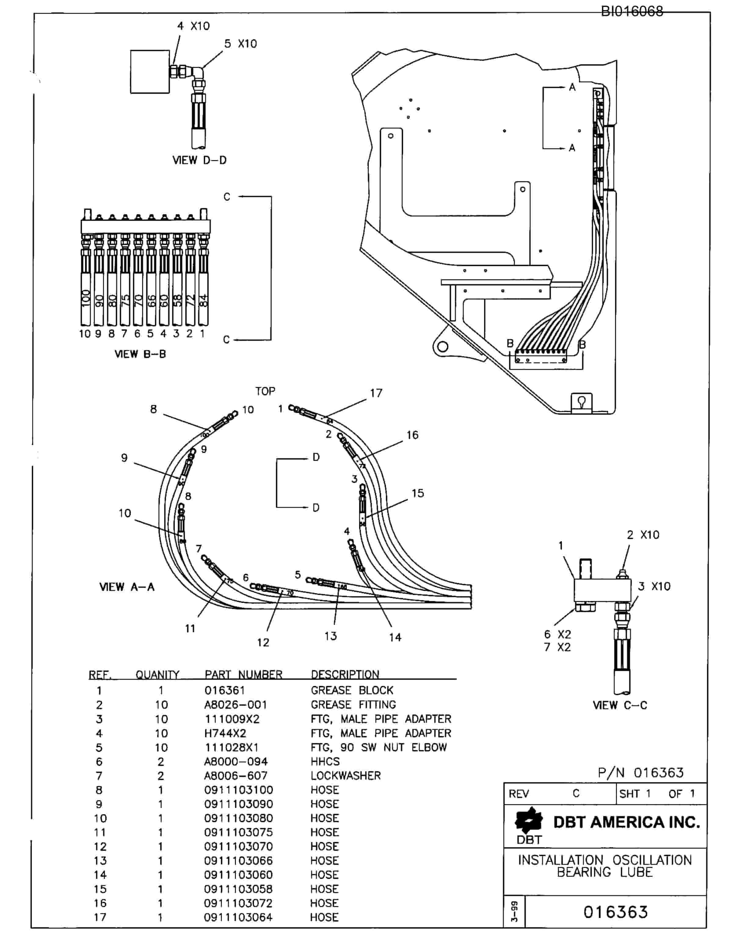 Bucyrus 636-2 Standard Side Parts Catalog BI016068-4