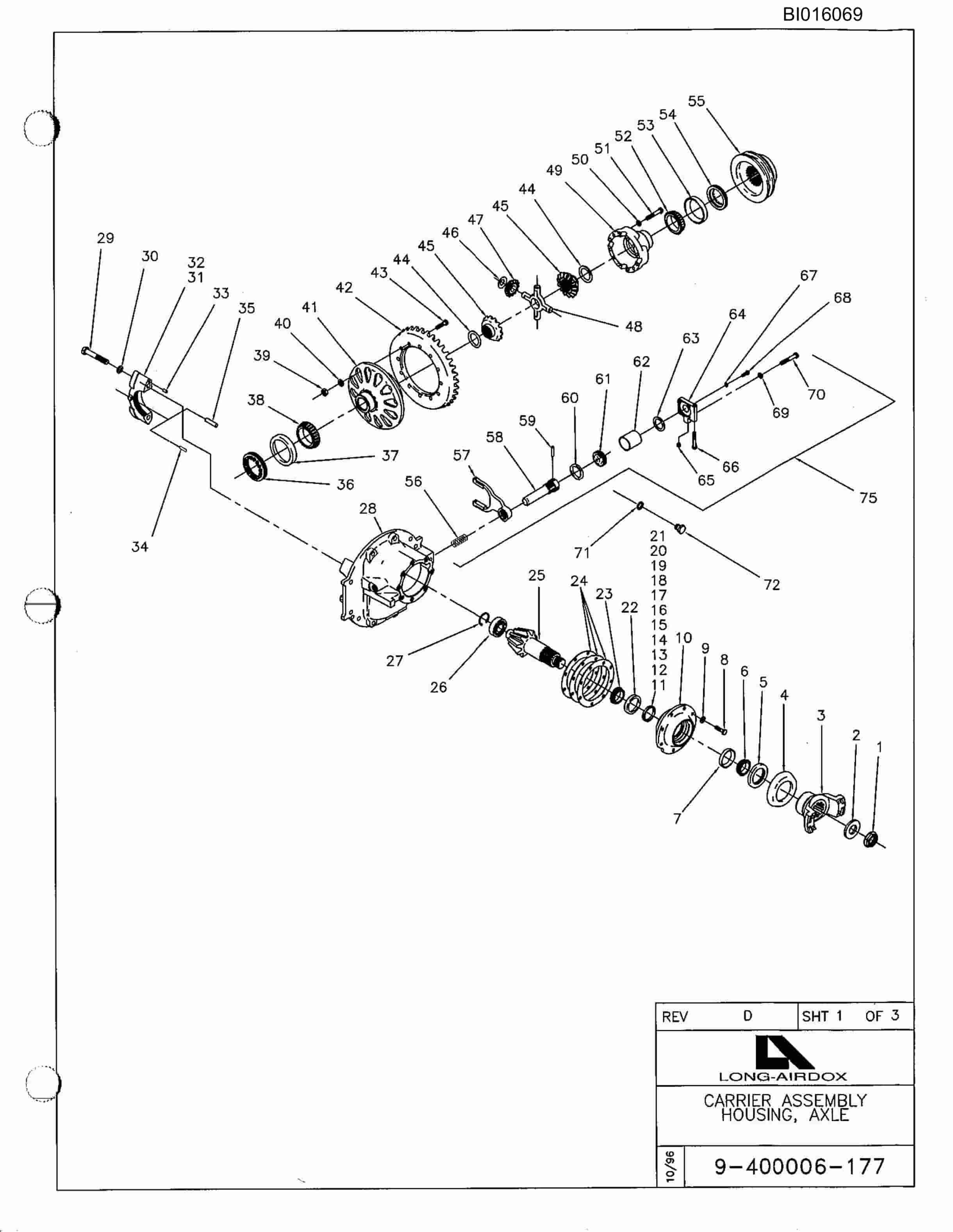 Bucyrus 636-2 Standard Side Parts Catalog BI016069-3