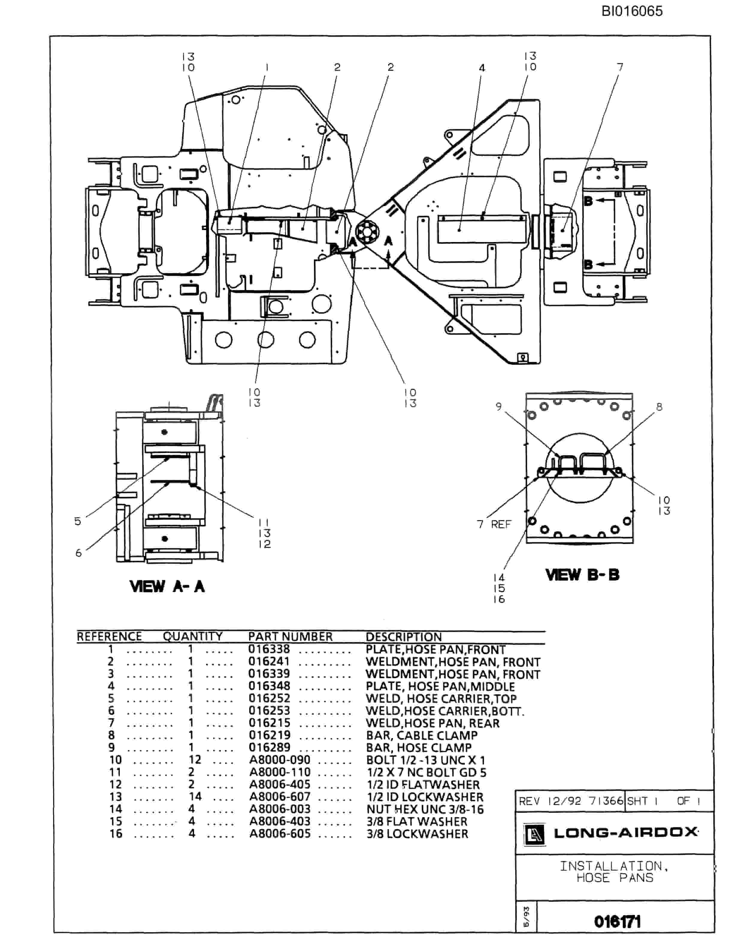 Bucyrus 636 Parts Catalog BI016065-3