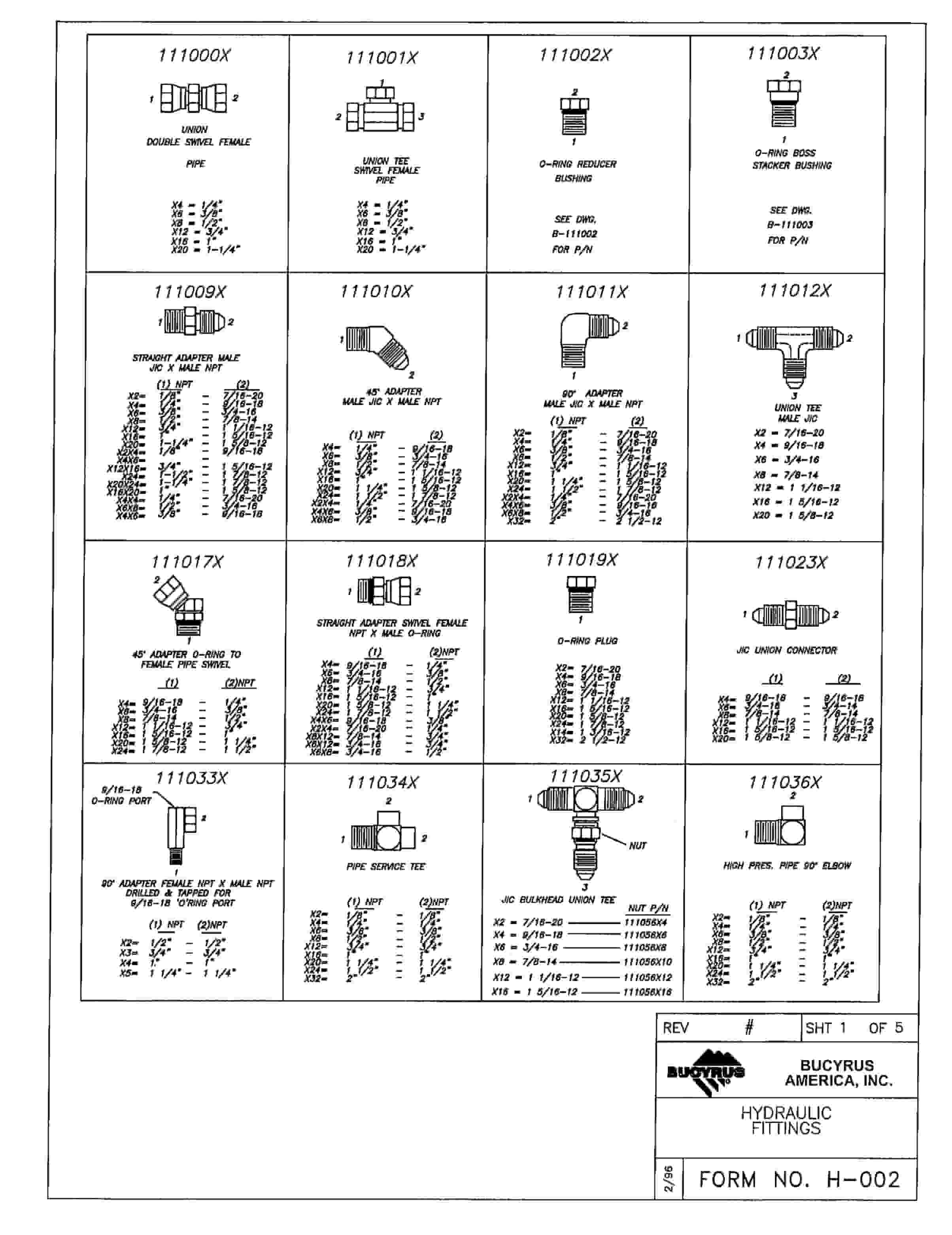 Bucyrus 636 Parts Catalog BI016072-4