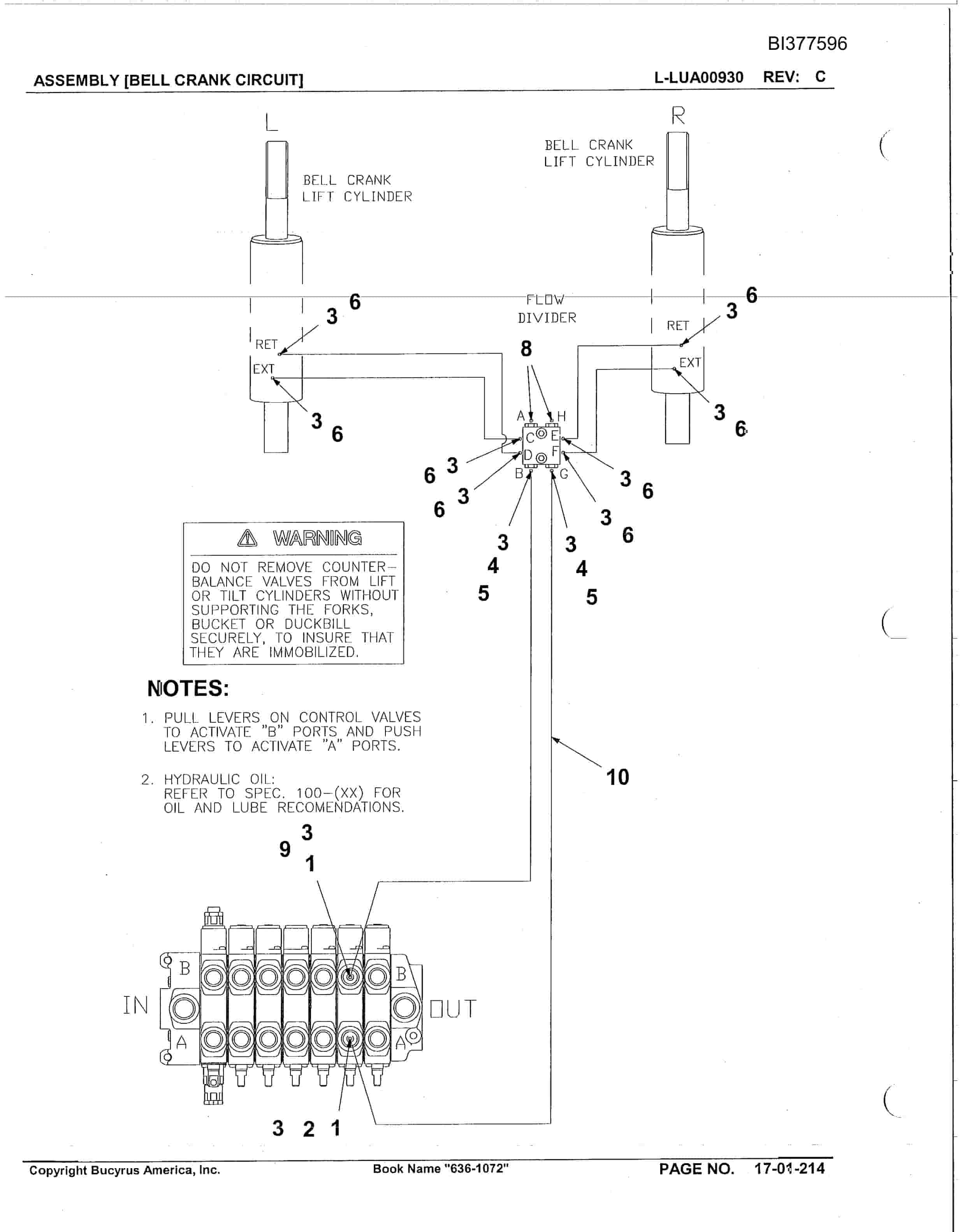 Bucyrus 636 Versatrac Parts Catalog BI377596-2