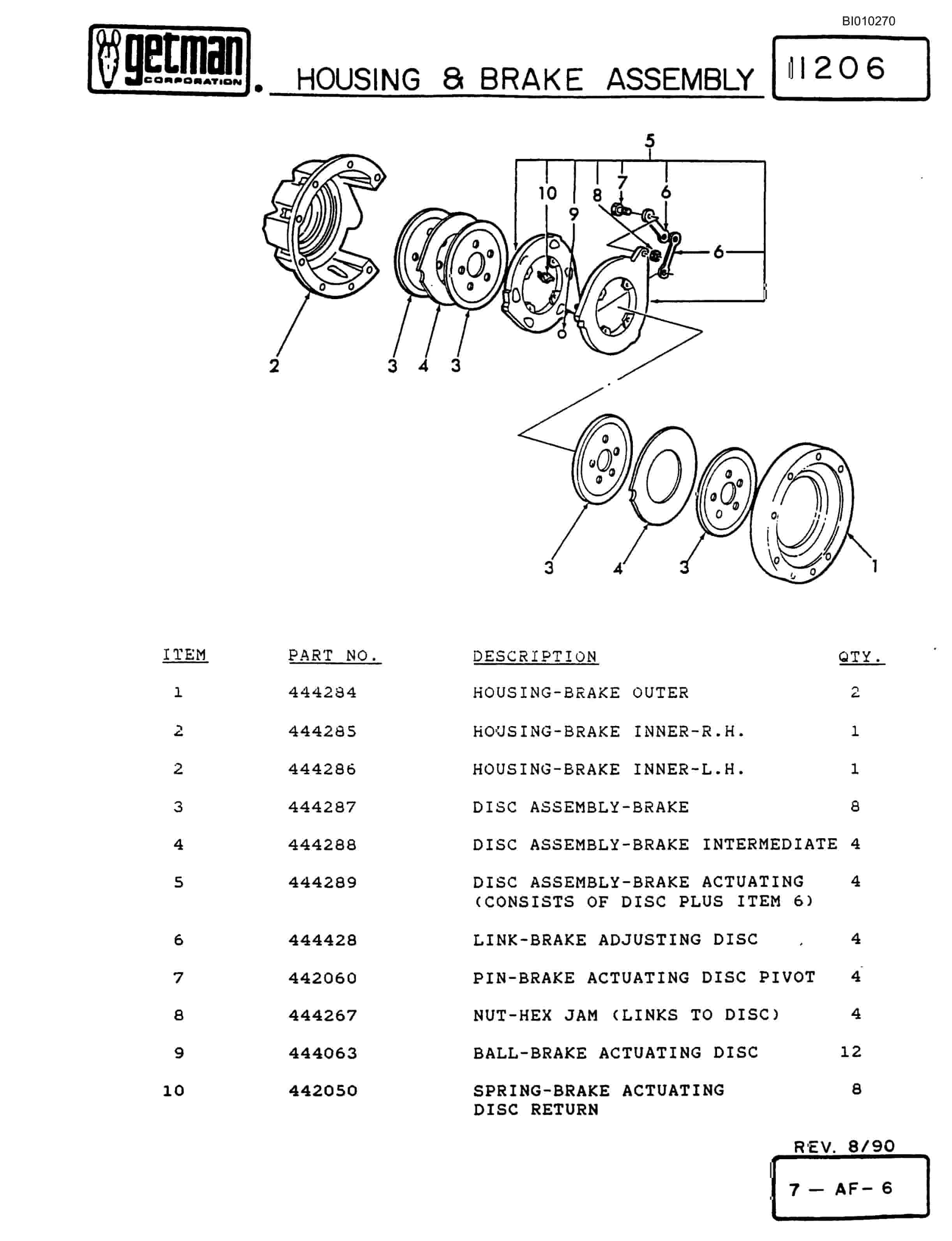 Bucyrus 640 DJC Parts Catalog BI010270-5