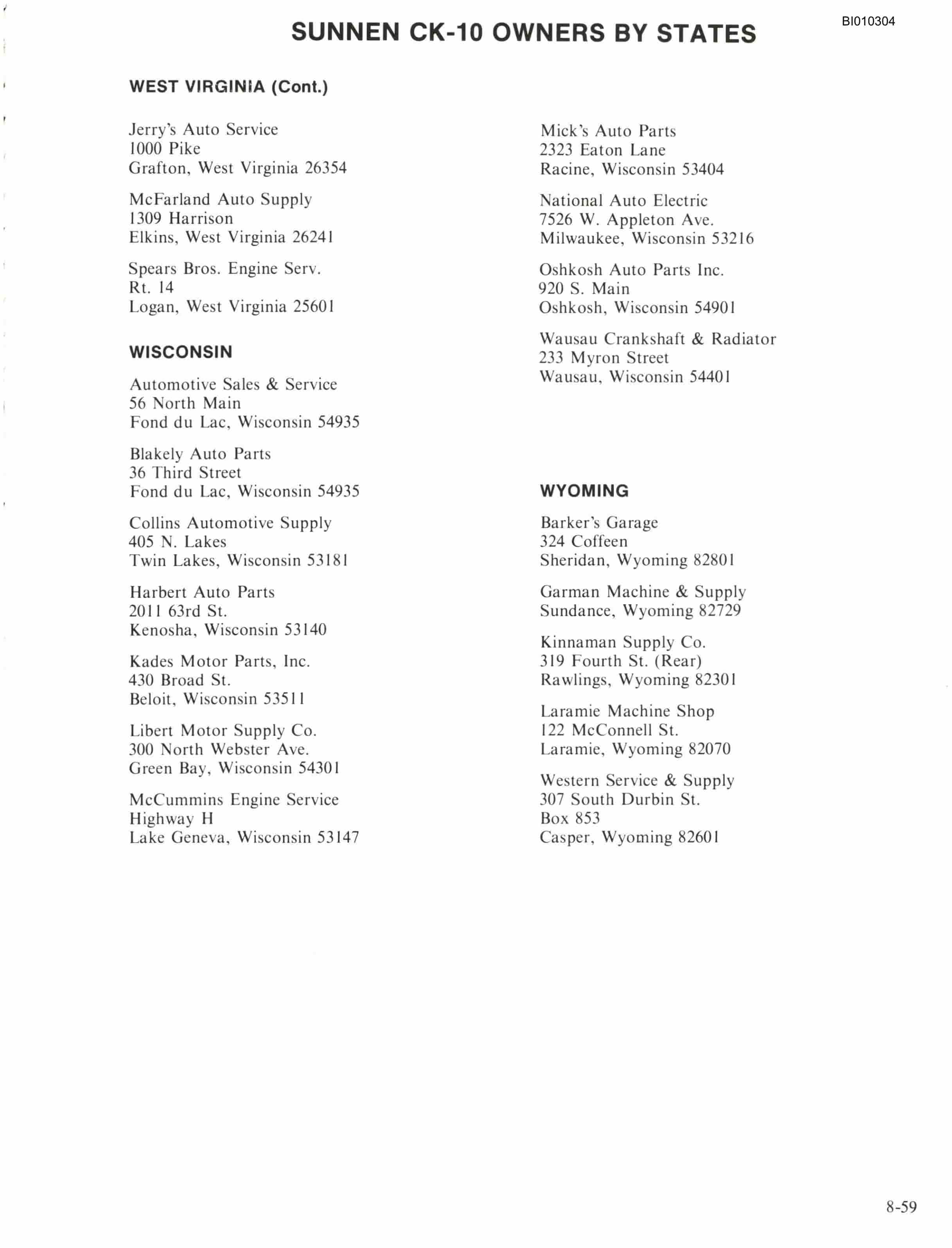 Bucyrus 640 DJC Parts Catalog BI010304-5
