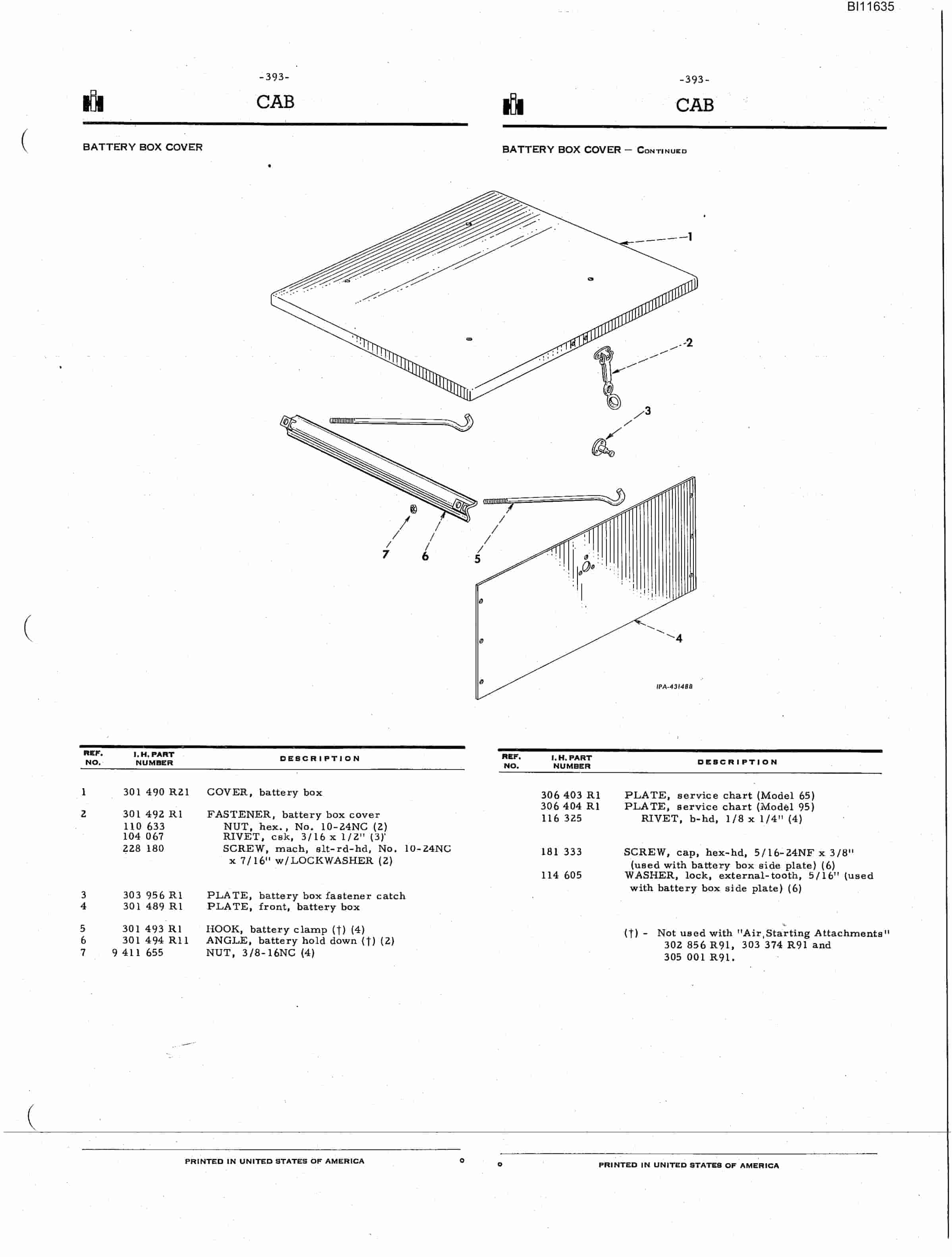 Bucyrus 65, 95 Pay Hauler Parts Catalog BI116135-5