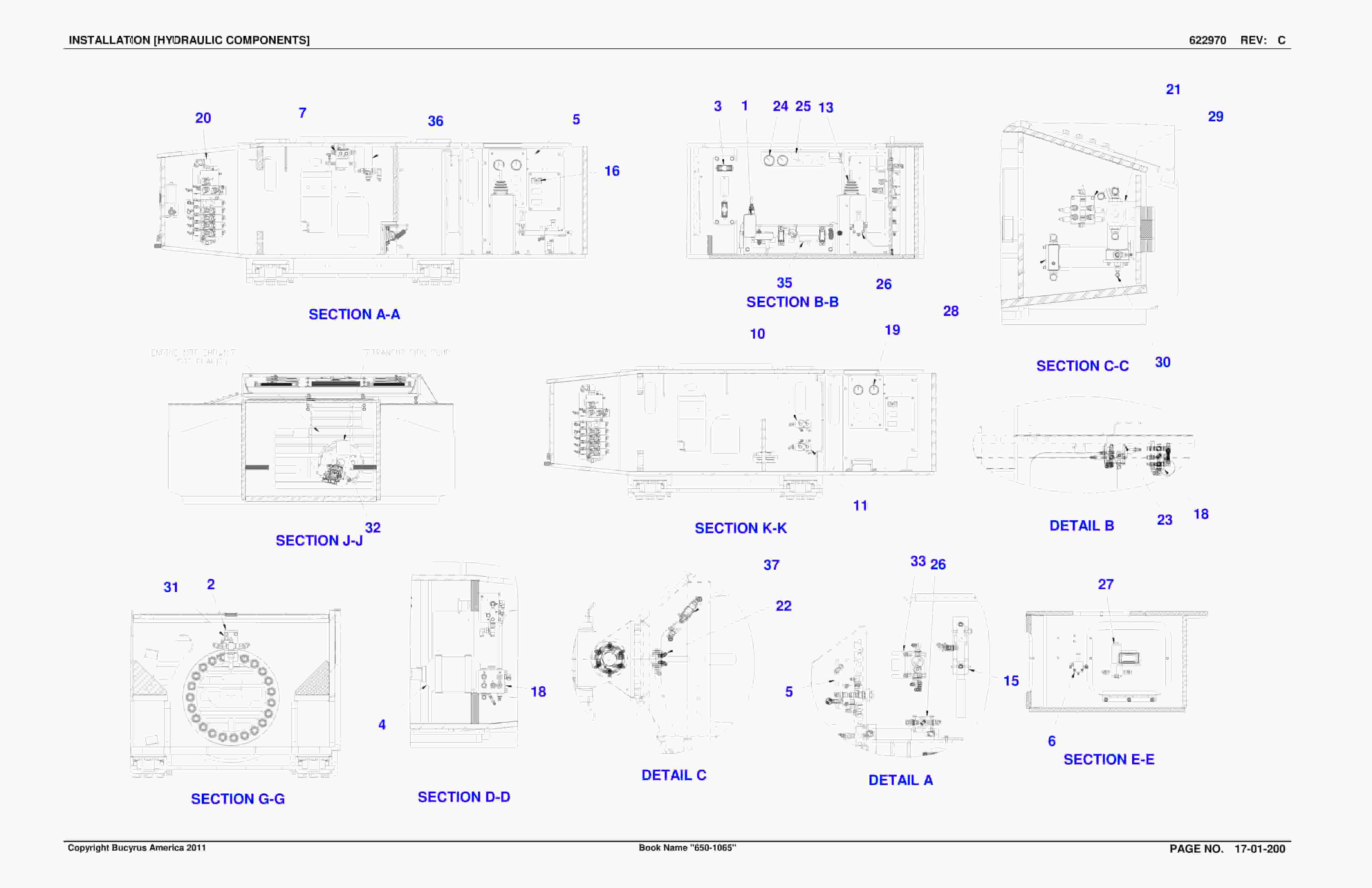 Bucyrus 650-1065 Canyon Fuel Company LLC Spare Parts List BI016821-2