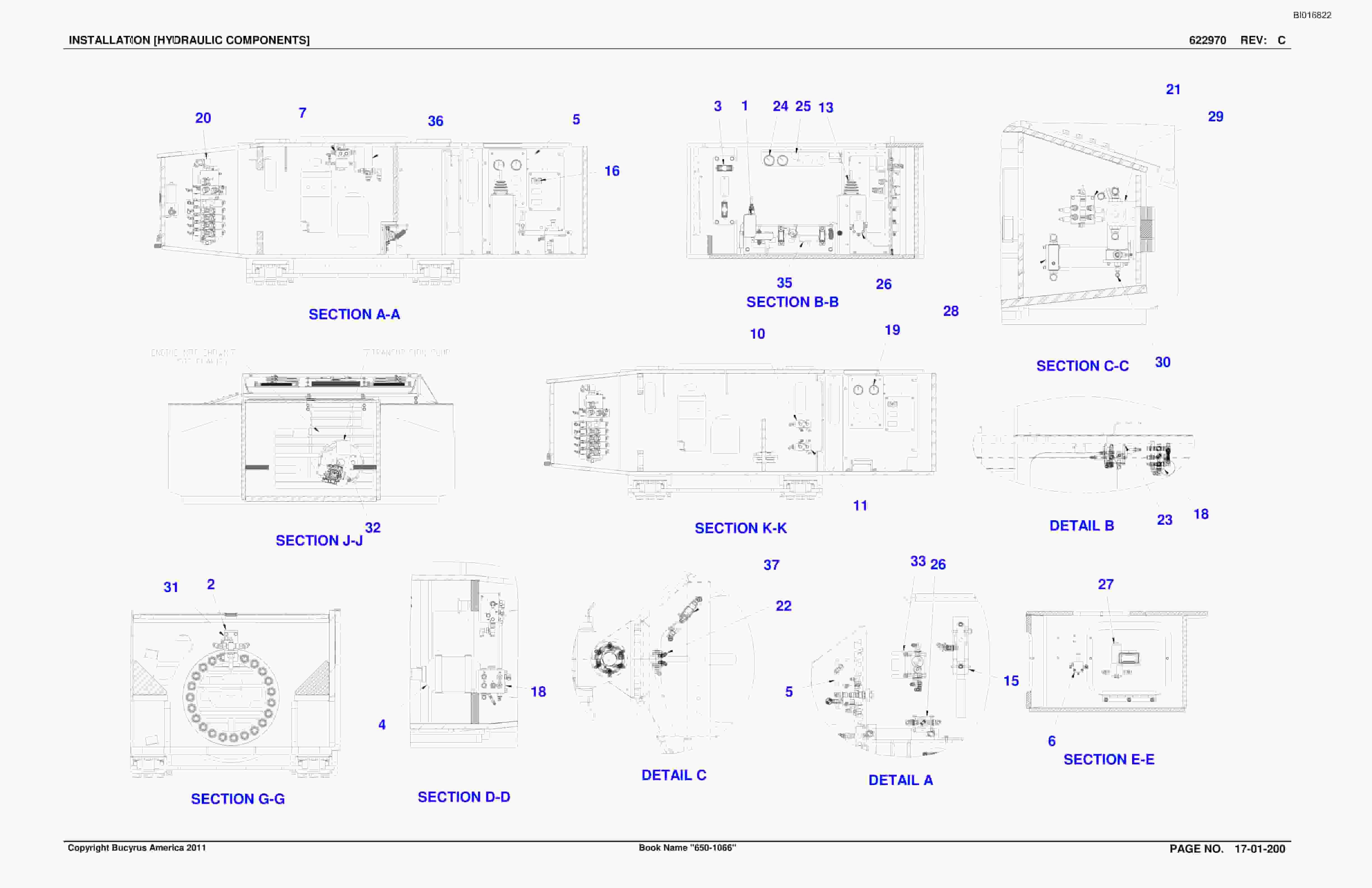 Bucyrus 650-1066 Mountain Coal Company LLC Spare Parts List BI016822-2