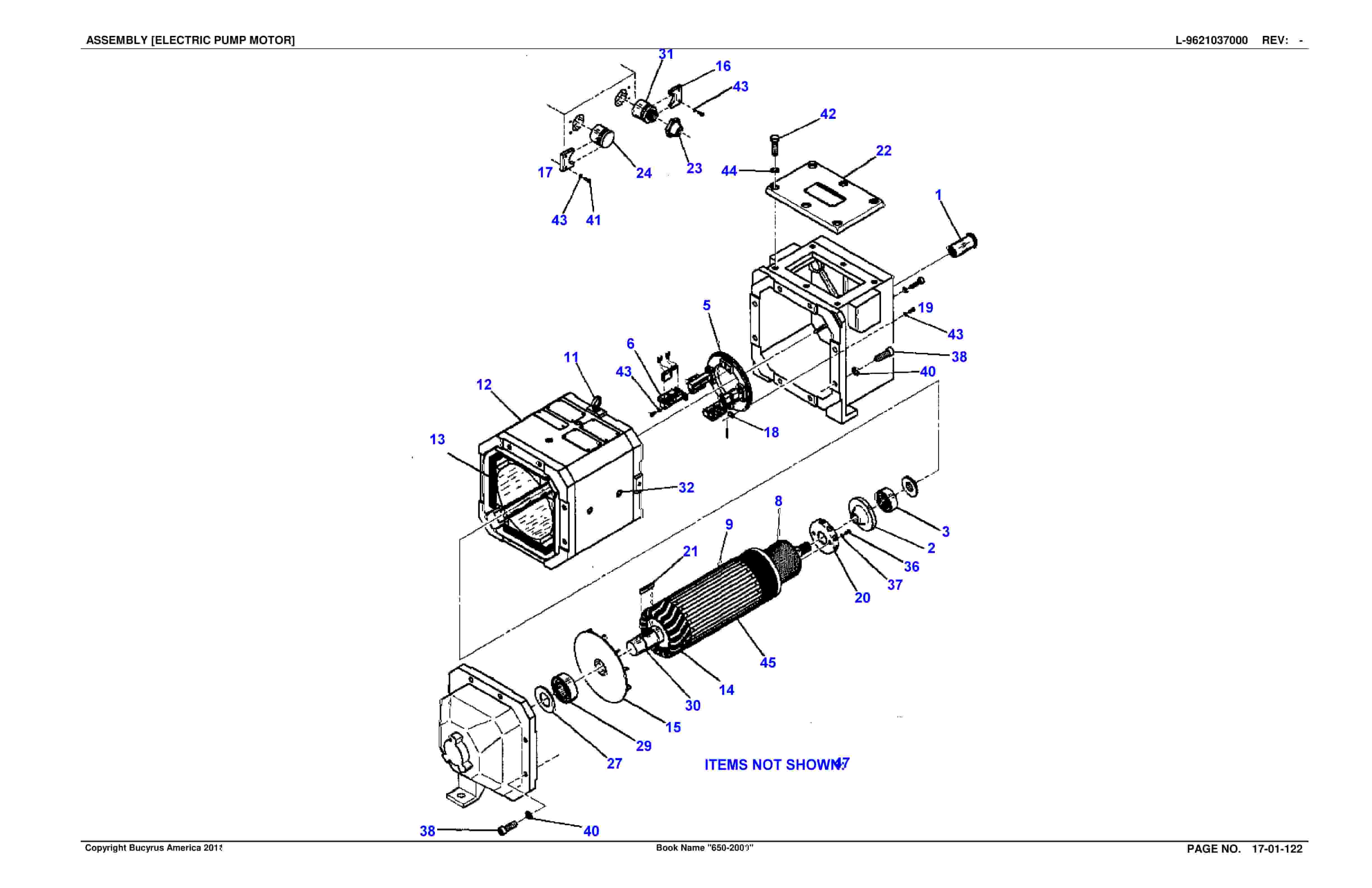 Bucyrus 650-2001 Sugar Camp Energy LLC Spare Parts List BI016972-2