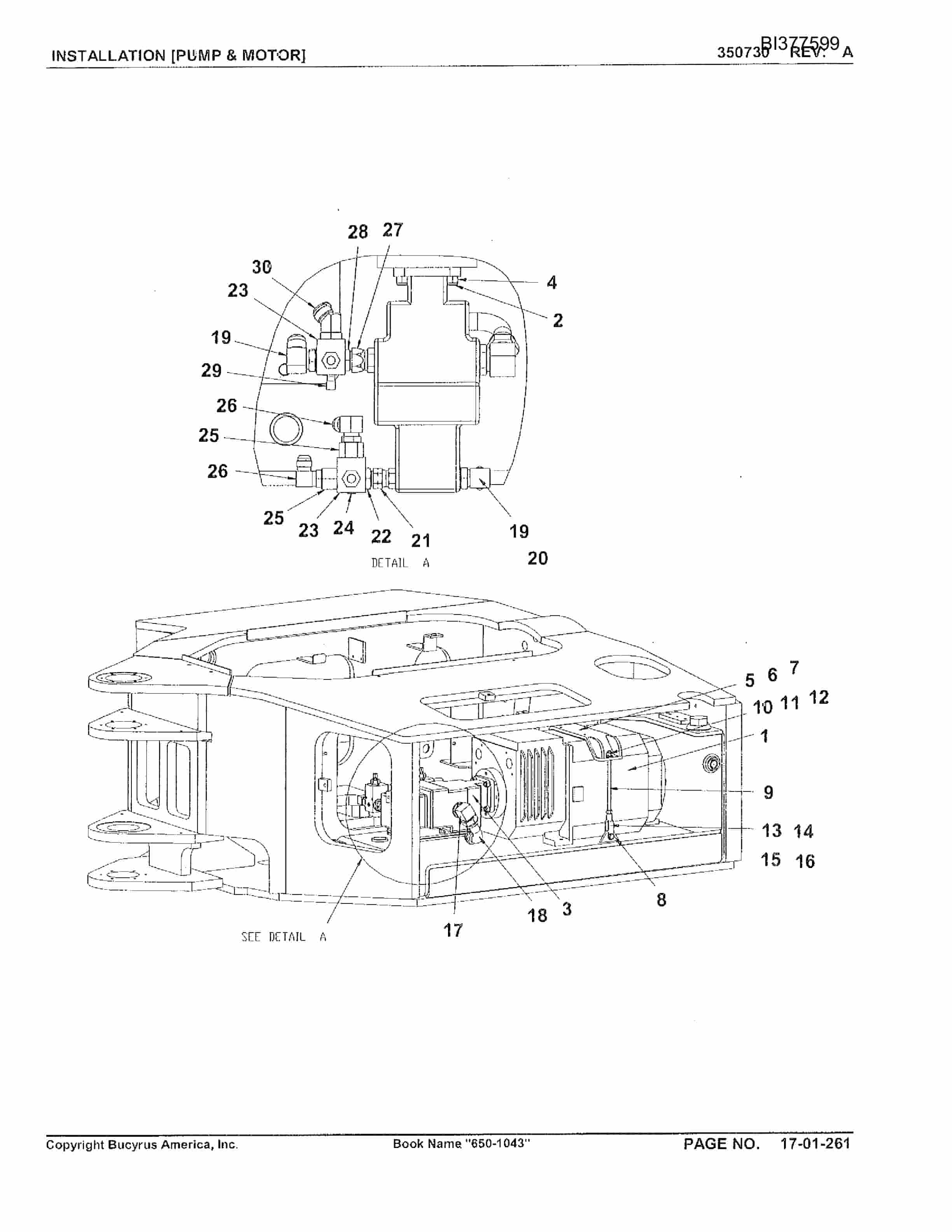 Bucyrus 650 Versatrac Parts Catalog BI377599-2